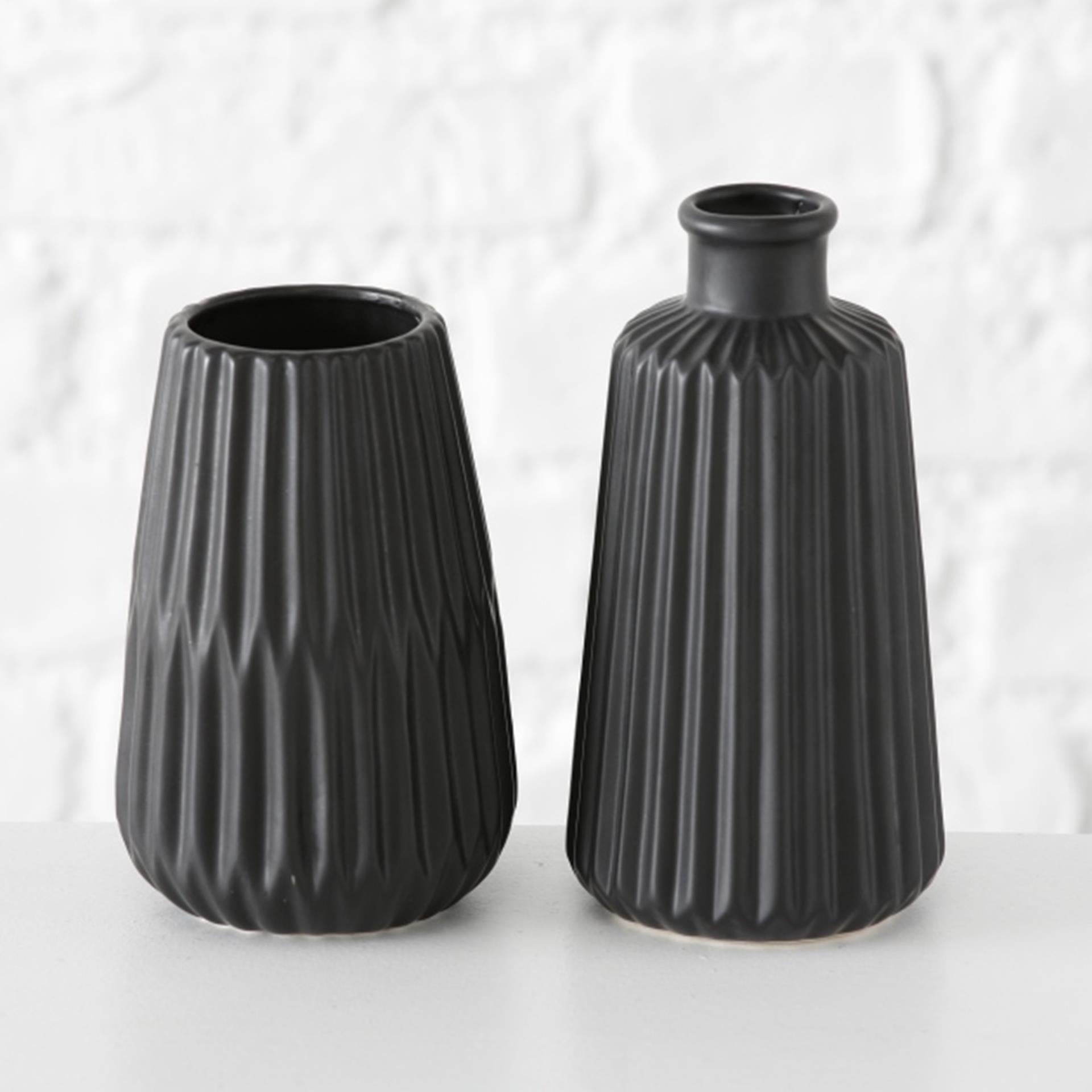 Boltze home vase esko h17cm black-0