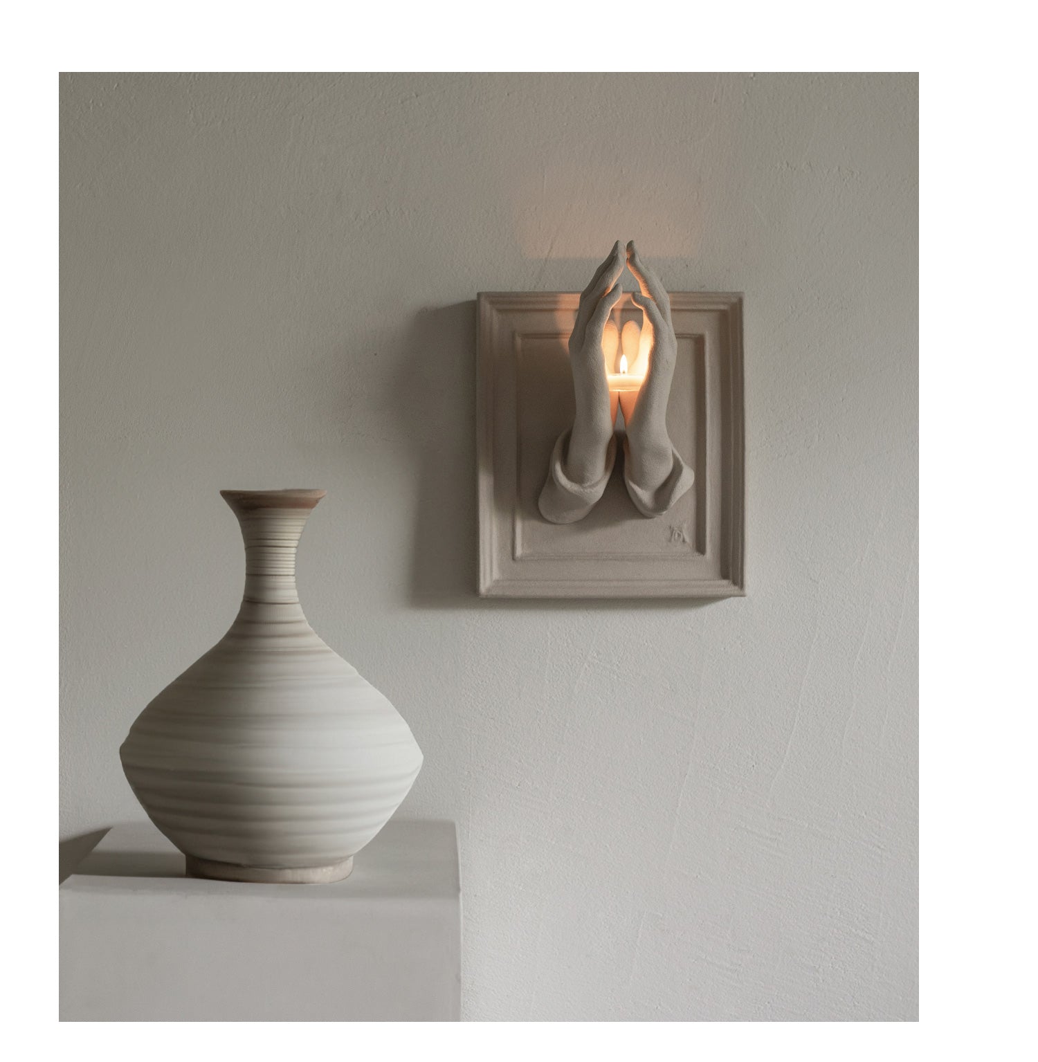 Prayer Hands Candle Holder