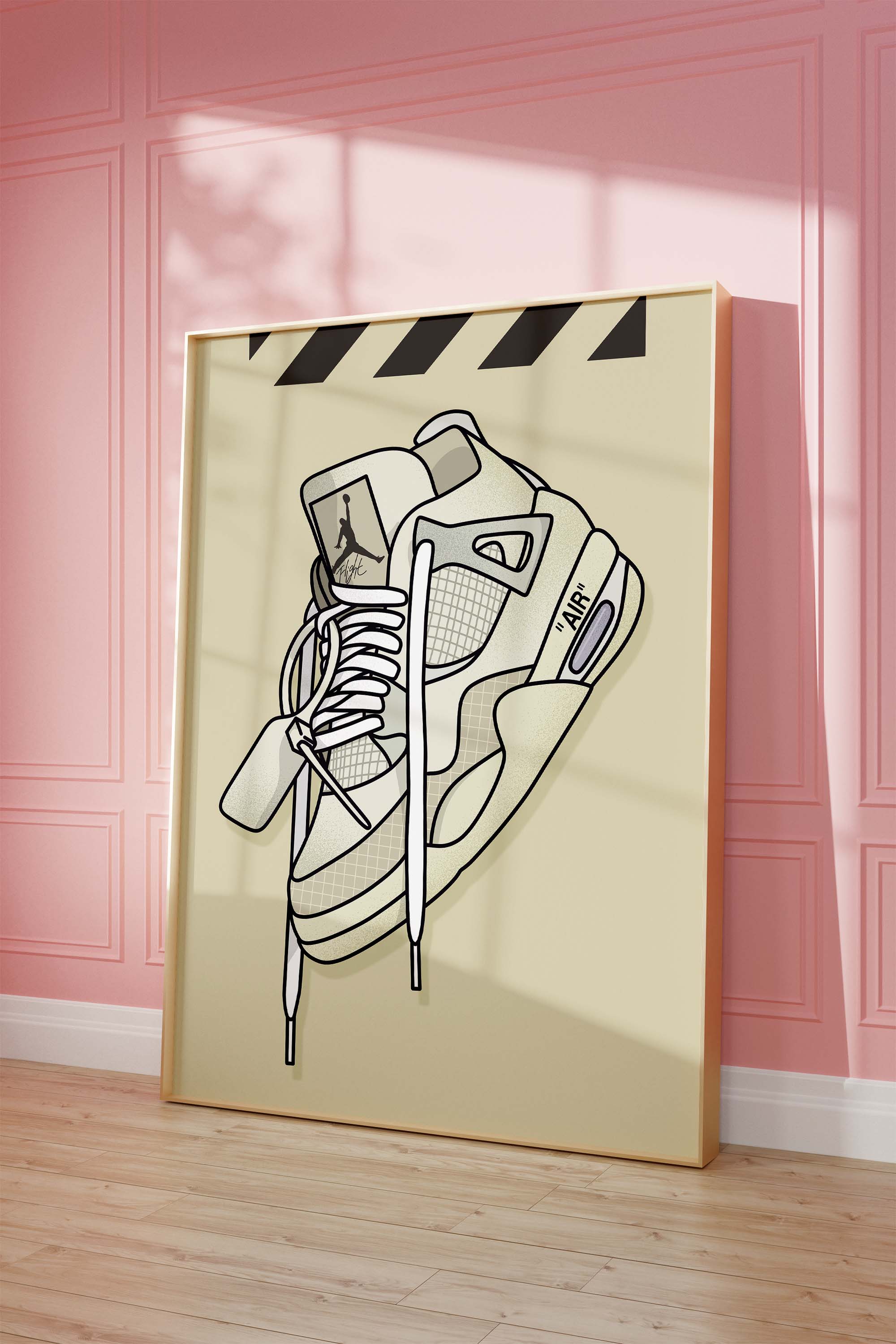 Sneaker Line Art Poster · Geschenkidee · Minimalistisches Schuhe Design · Streetwear Illustration · Moderne Wanddeko · Print ohne Rahmen-2