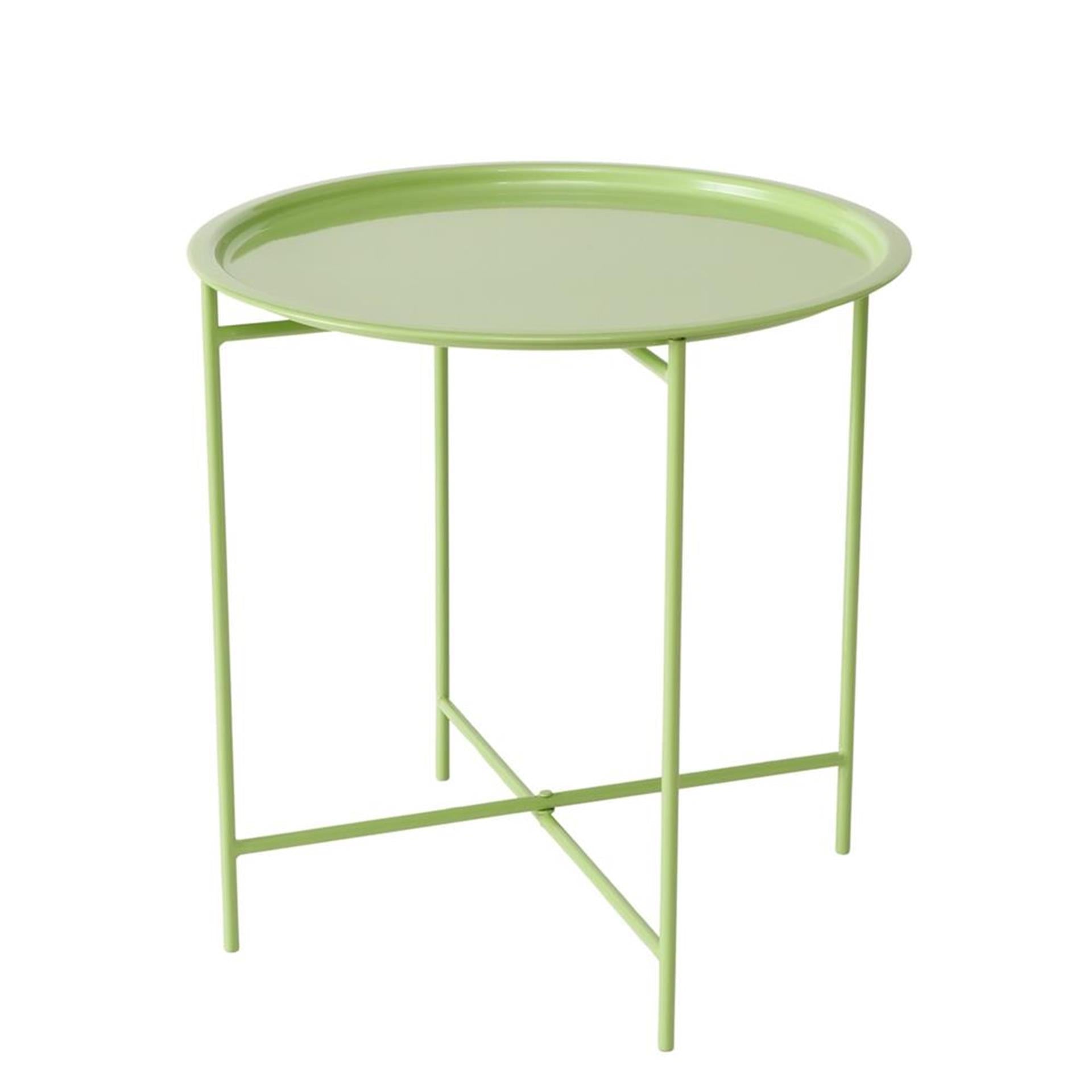 Boltze home tray table metal green-0