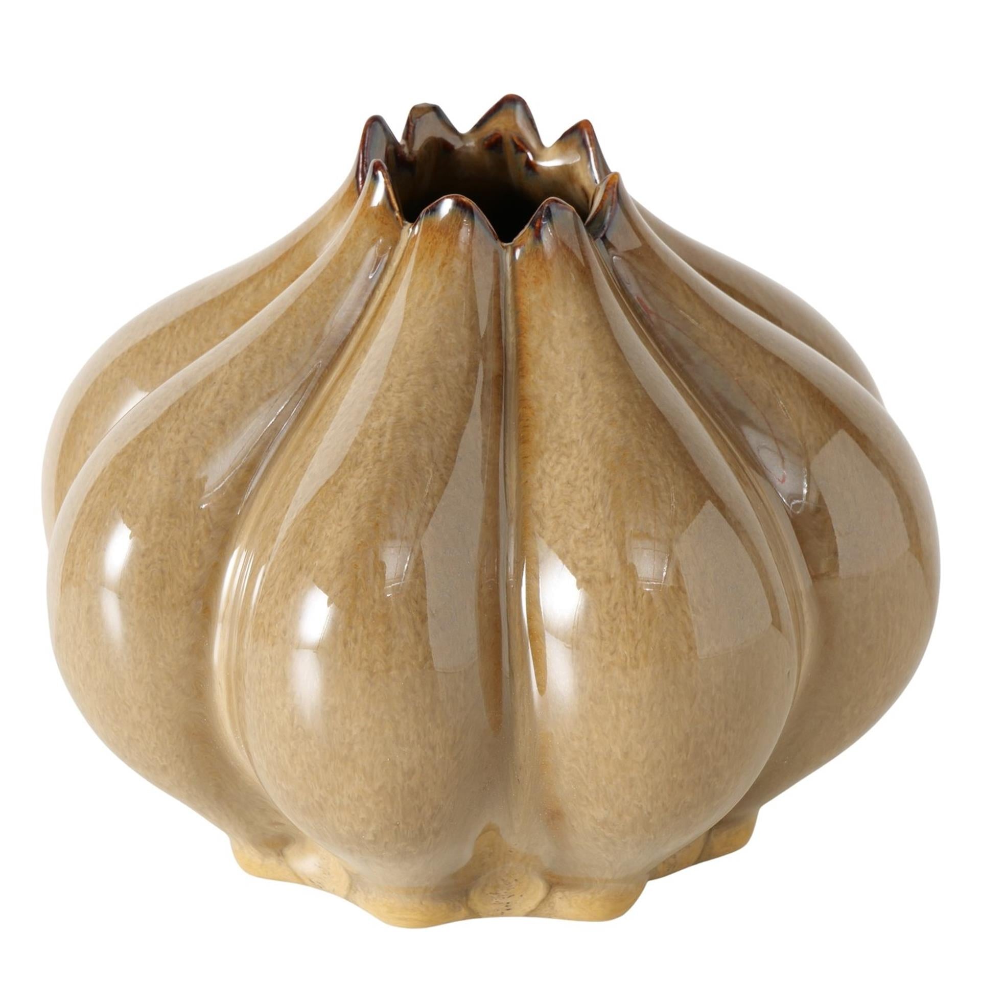 Boltze home vase brown ø15.5xh12.3cm-0