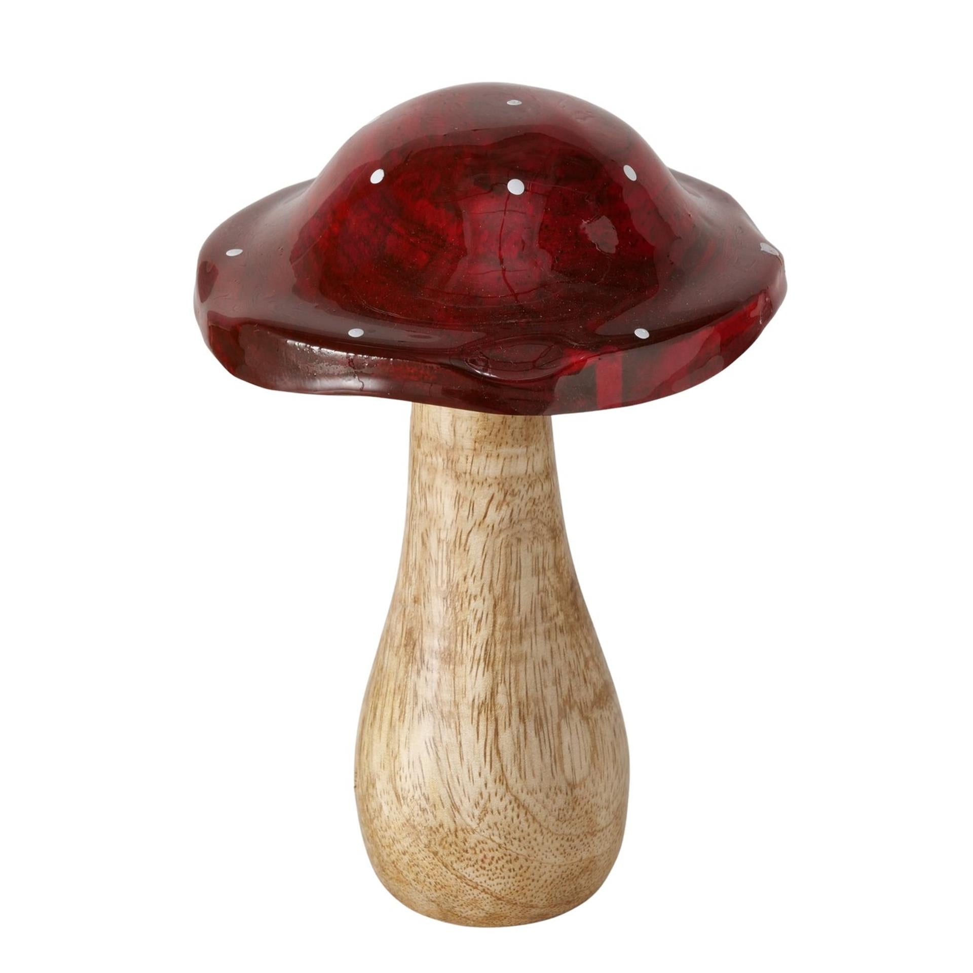 Boltze home mushroom wood 10x14.5cm-0