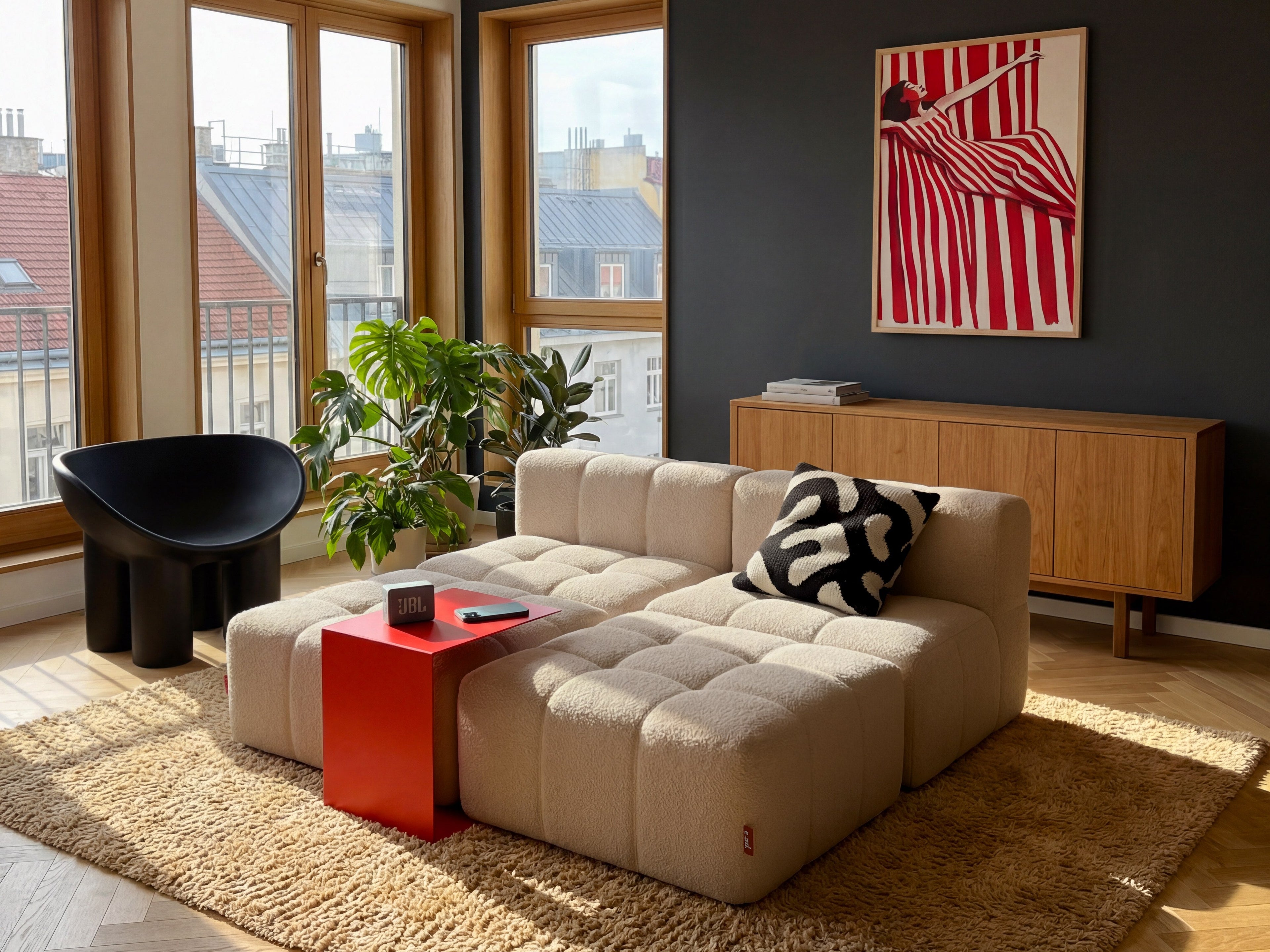 4 Teiliges Modulares Sofa – Beige-4