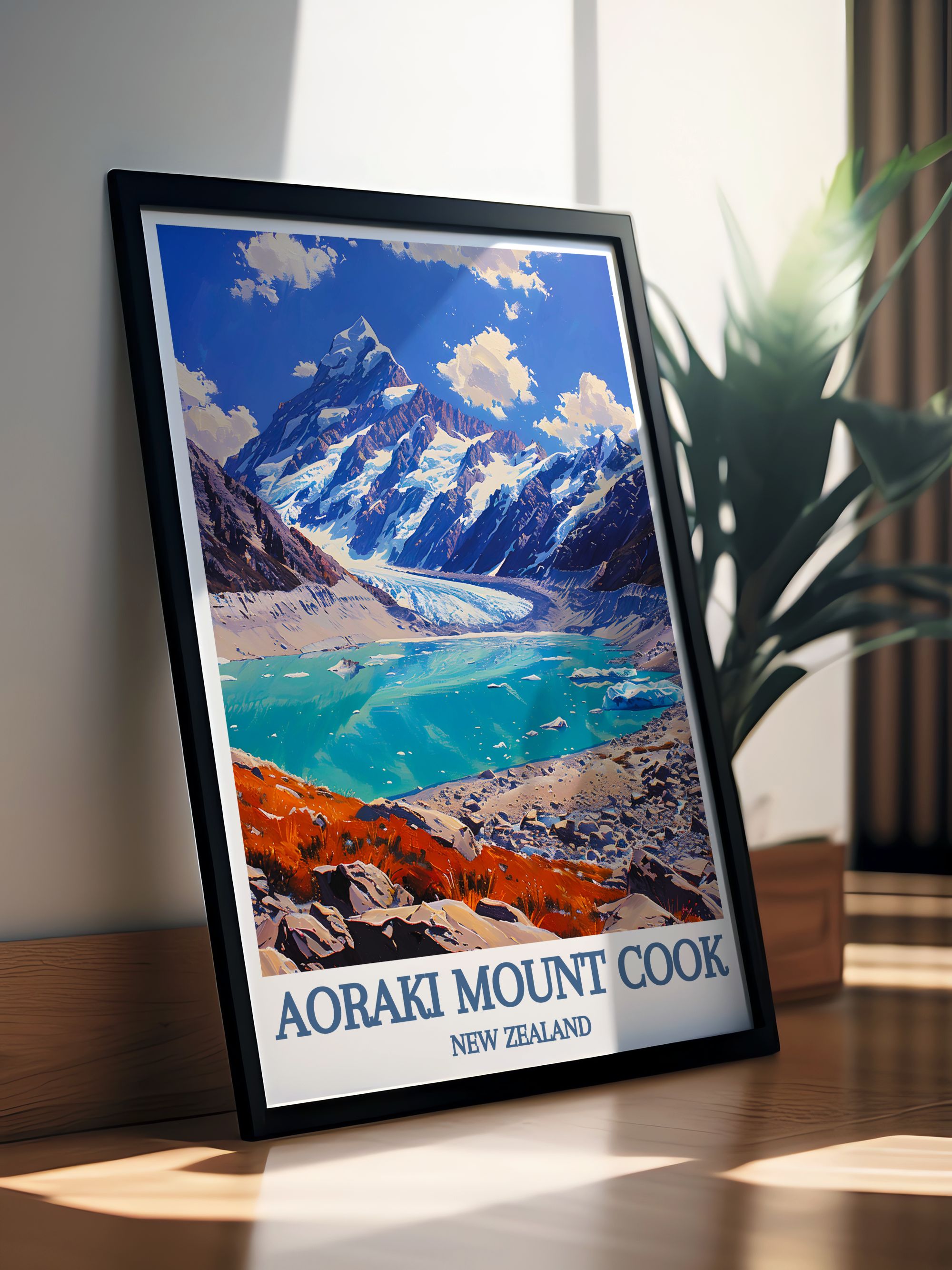 Aoraki Mount Cook Wall Decor Lake Pukaki Wall Art New Zealand Prints