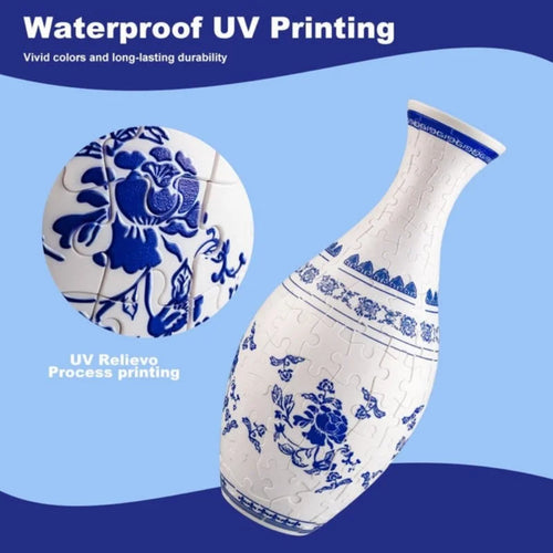 3D Art Puzzle Vase Porcelain Flower Vase-1