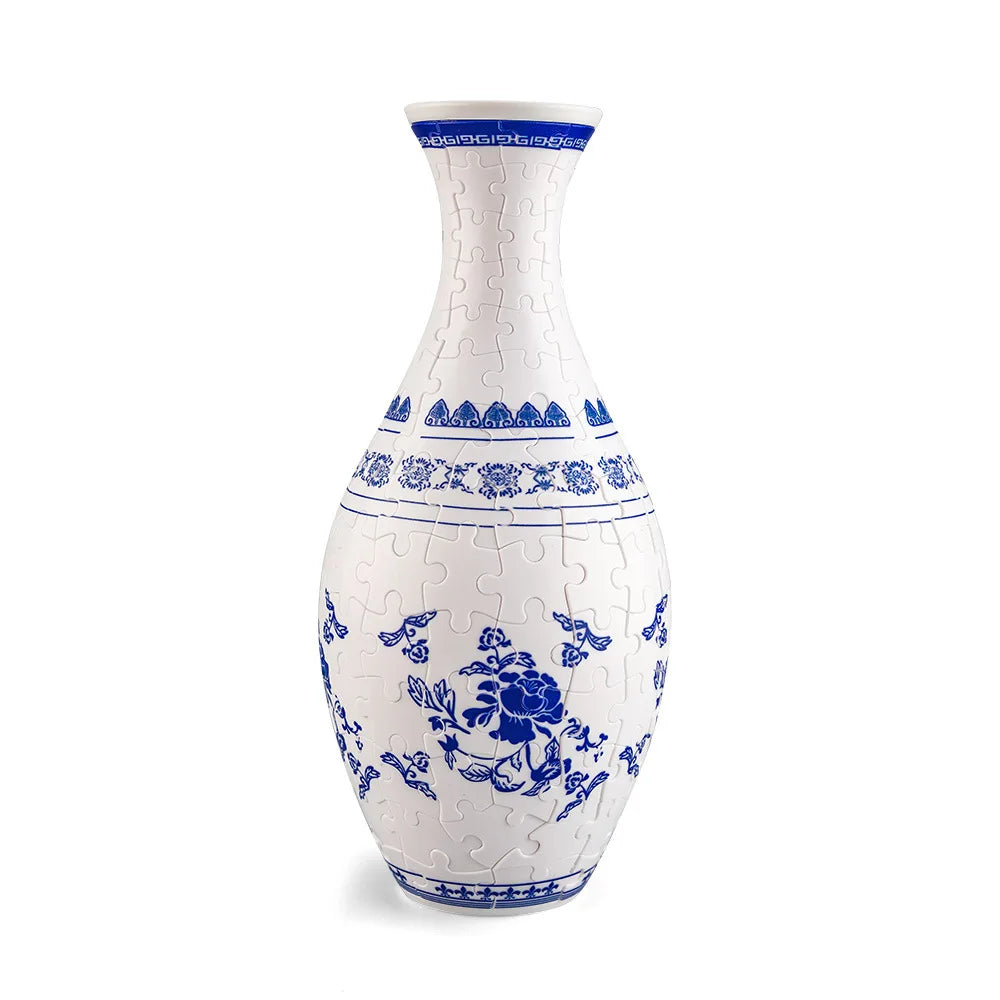 3D Art Puzzle Vase Porcelain Flower Vase-0