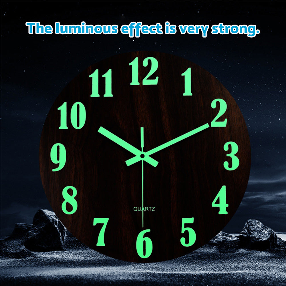 12'' Luminous Wall Clock Suitable for Home Bedroom Living Room-4