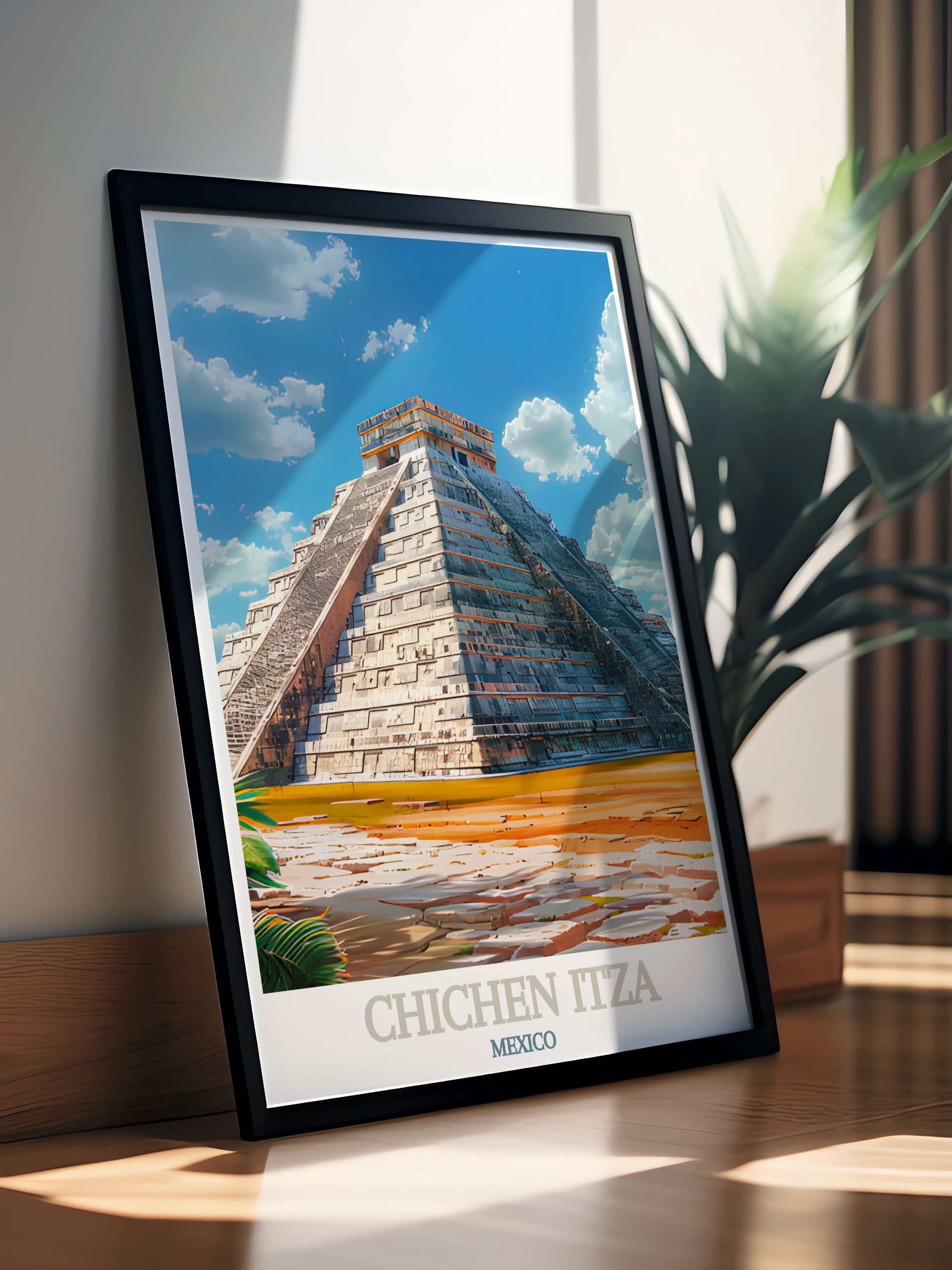 Chichen Itza  Art Prints - El Castillo Home Decor - Mexico Wall Decor