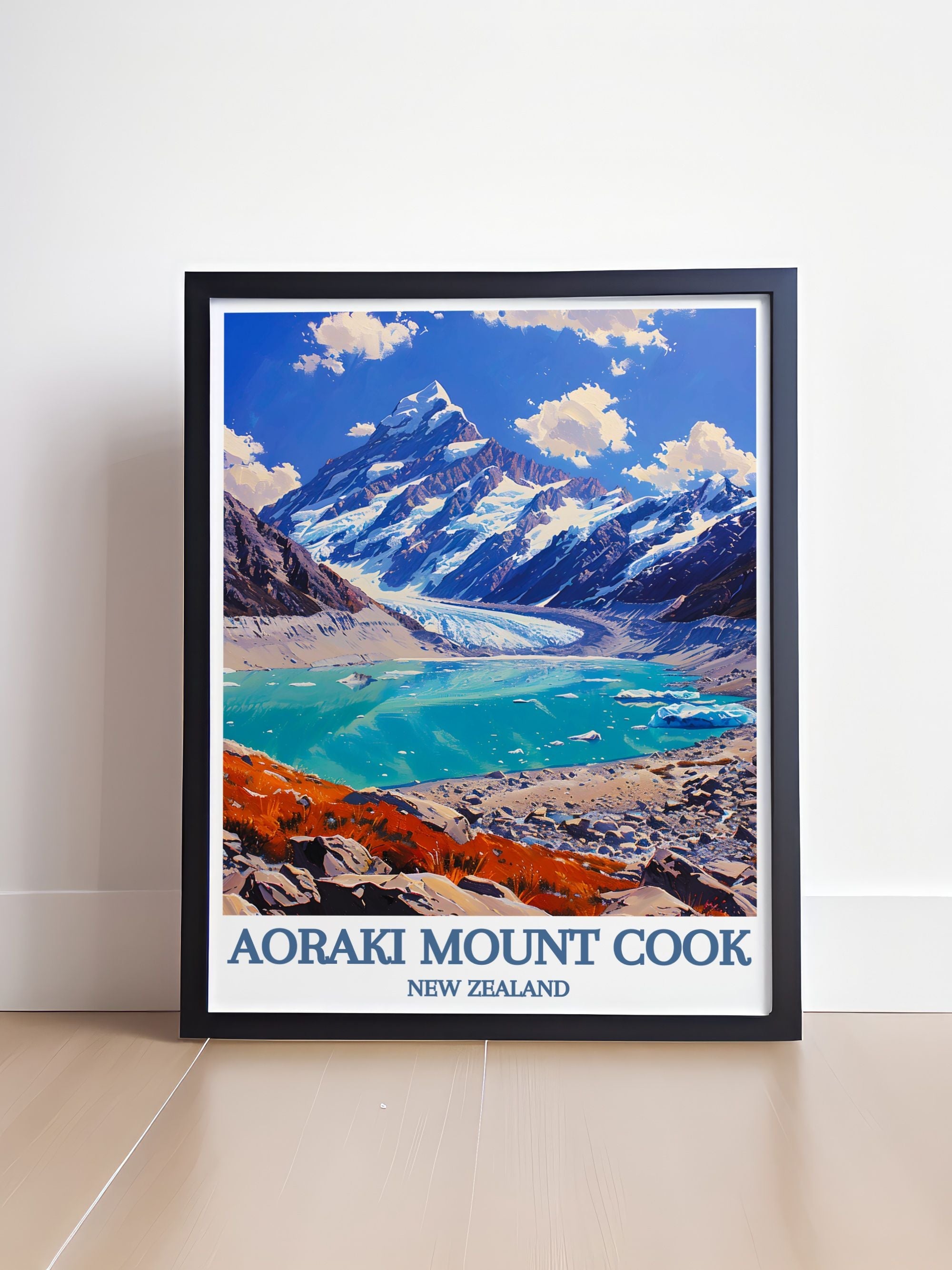 Aoraki Mount Cook Wall Decor Lake Pukaki Wall Art New Zealand Prints