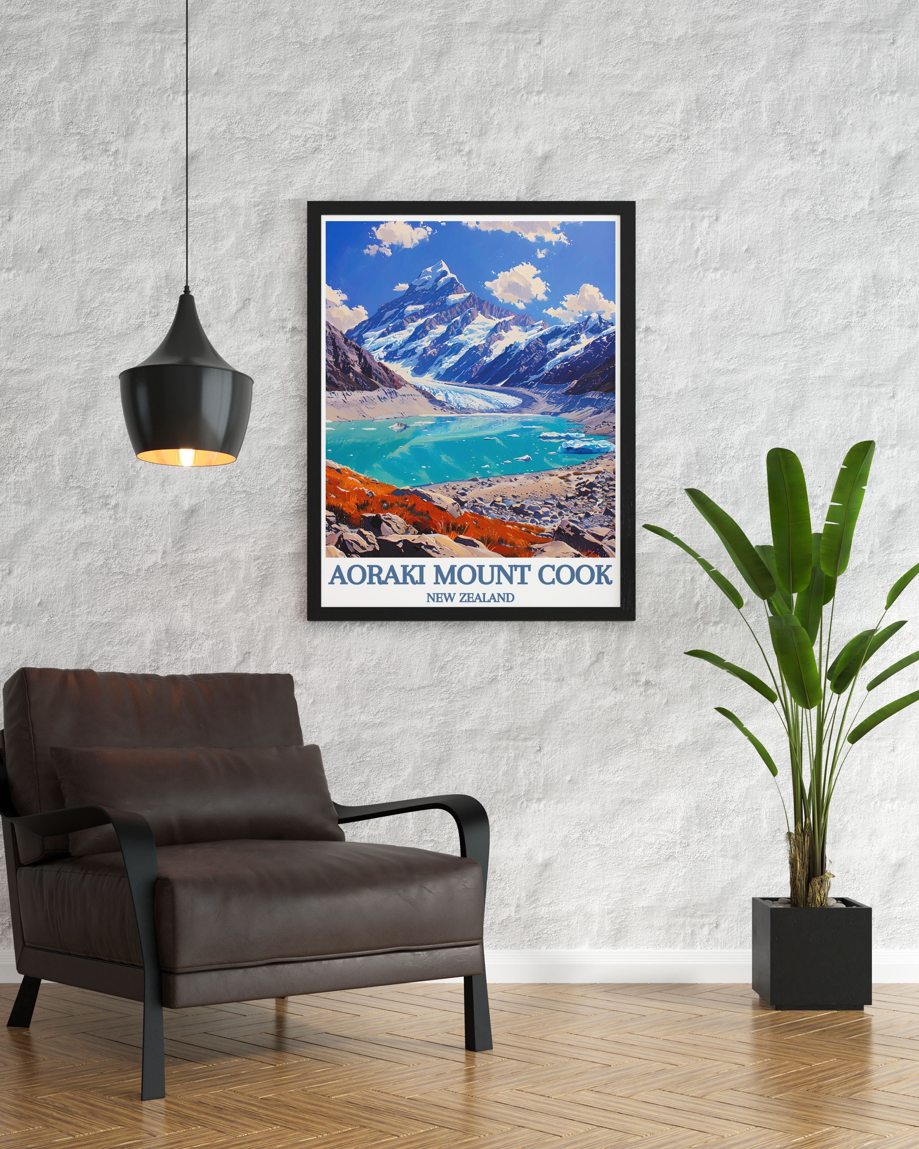Aoraki Mount Cook Wall Decor Lake Pukaki Wall Art New Zealand Prints