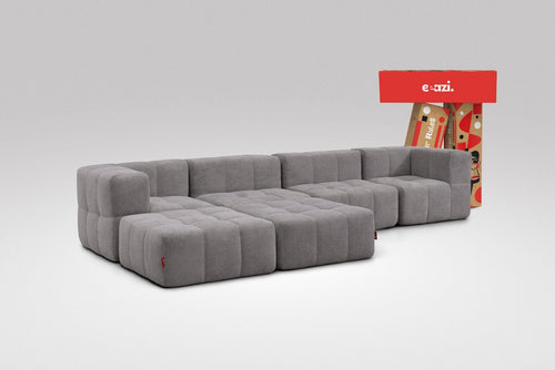 6 Teiliges Modulares Sofa – Grau-0