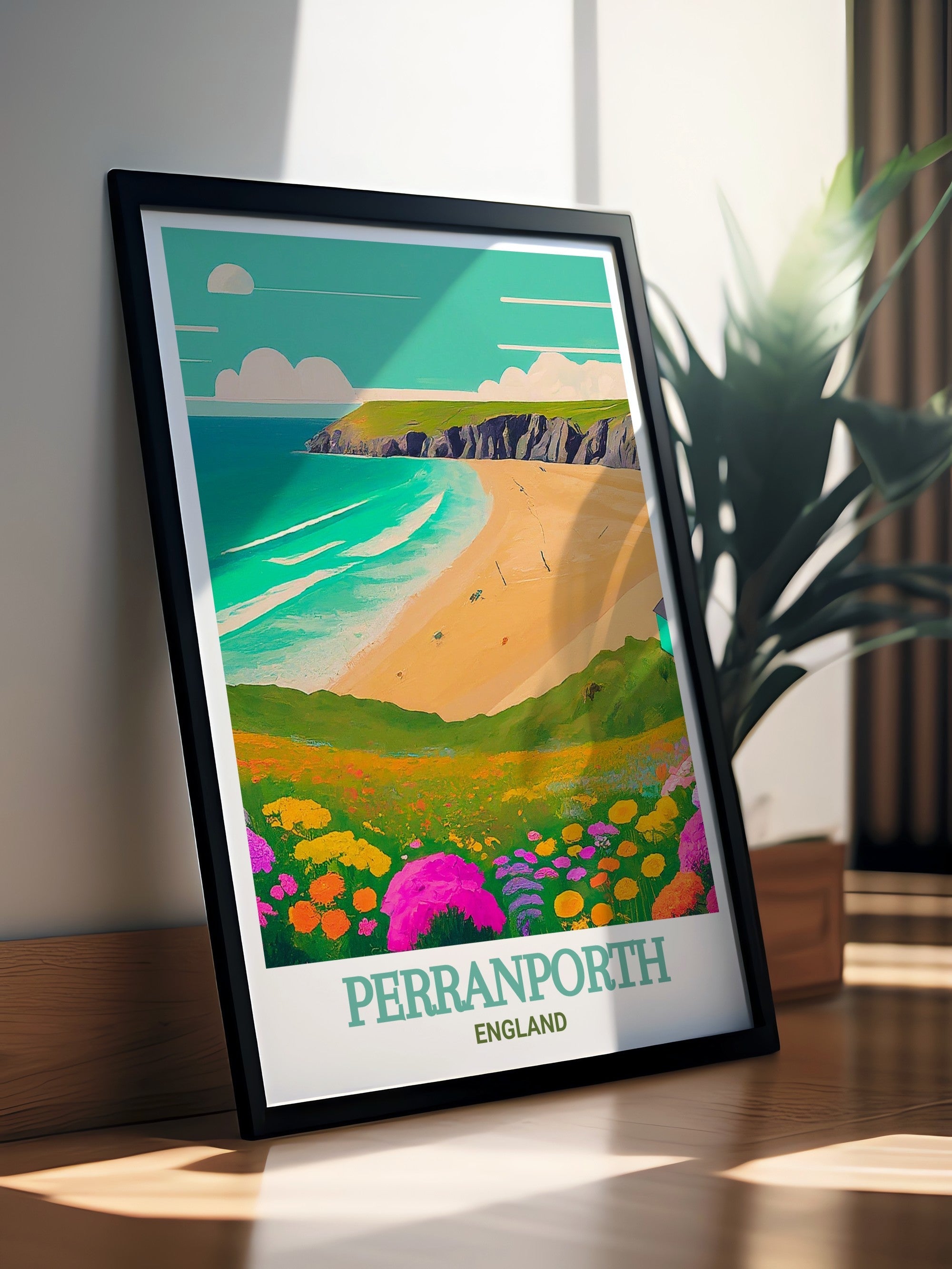 Perranporth Beach Wall Art - England Prints - Perranporth Beach Decor - Perranporth Beach Art Prints - Captivating England Travel Art