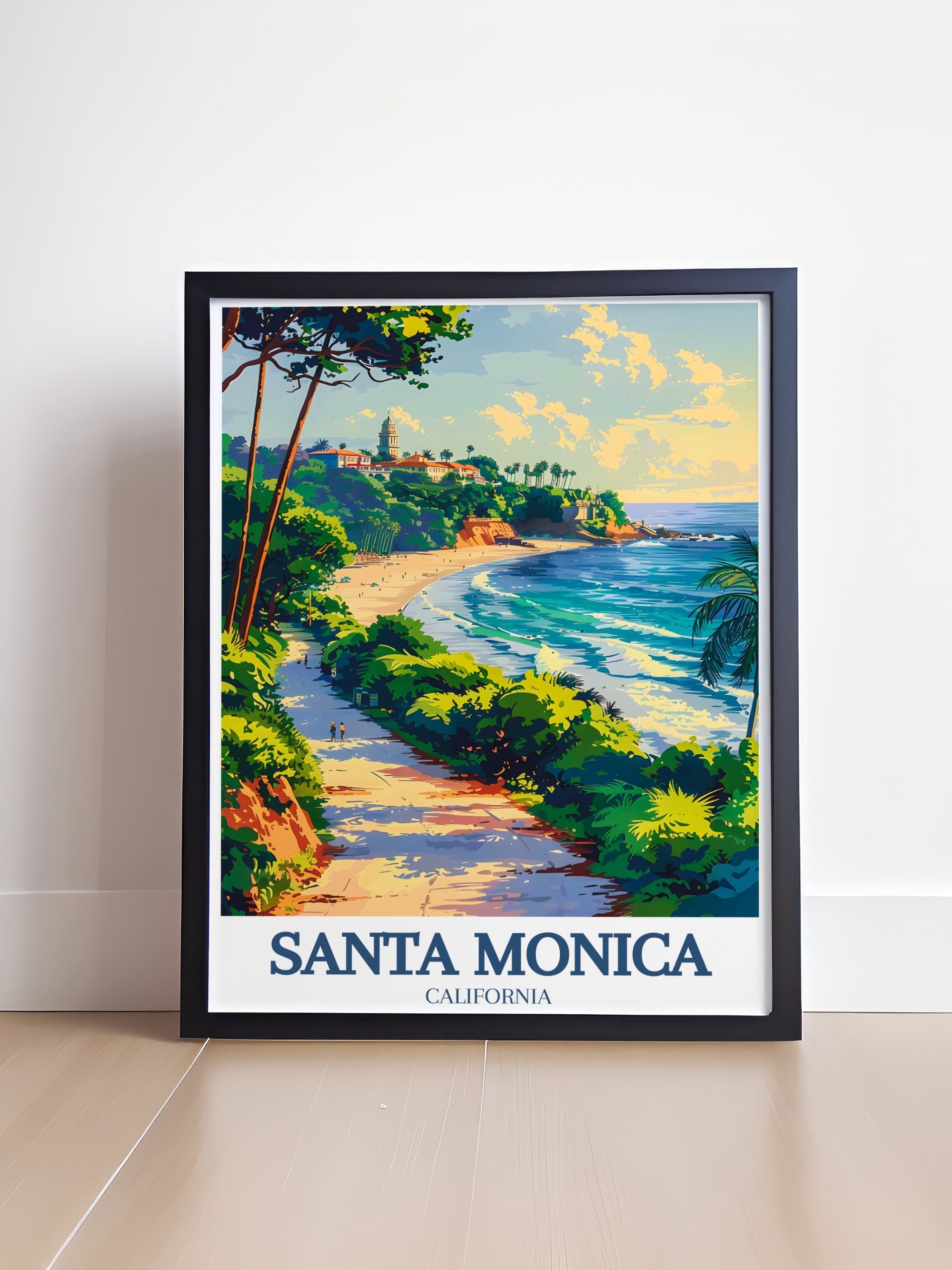 Santa Monica  Art Prints - Palisades Park Home Decor - Ocean Avenue  Wall Art