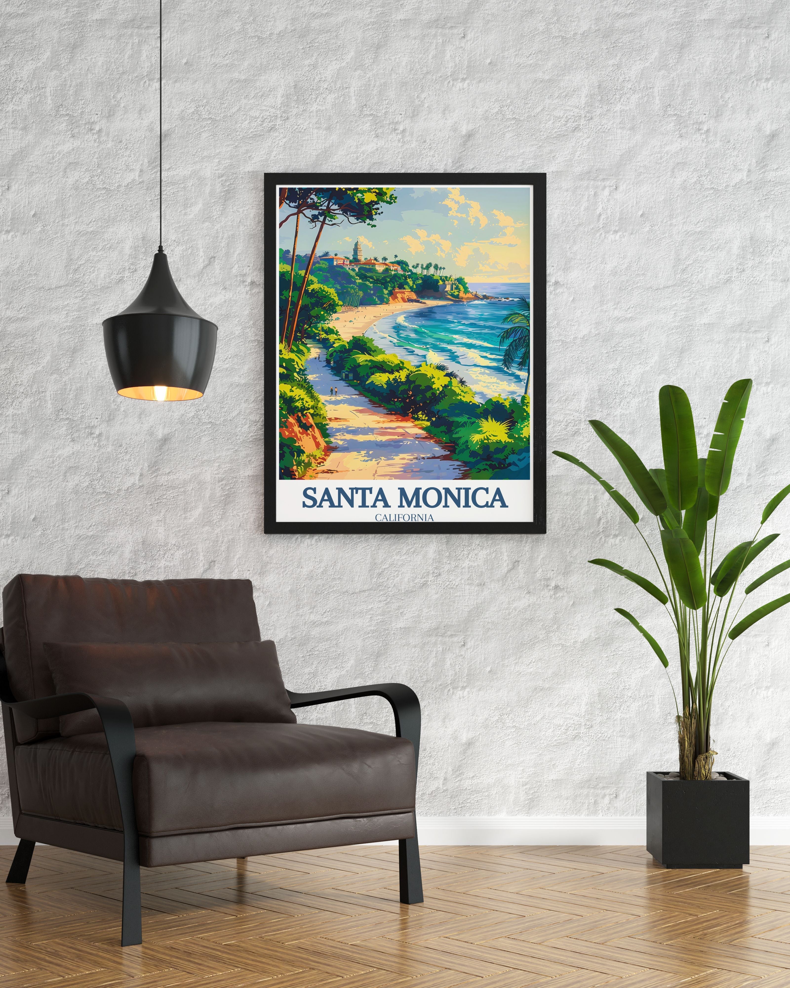 Santa Monica  Art Prints - Palisades Park Home Decor - Ocean Avenue  Wall Art