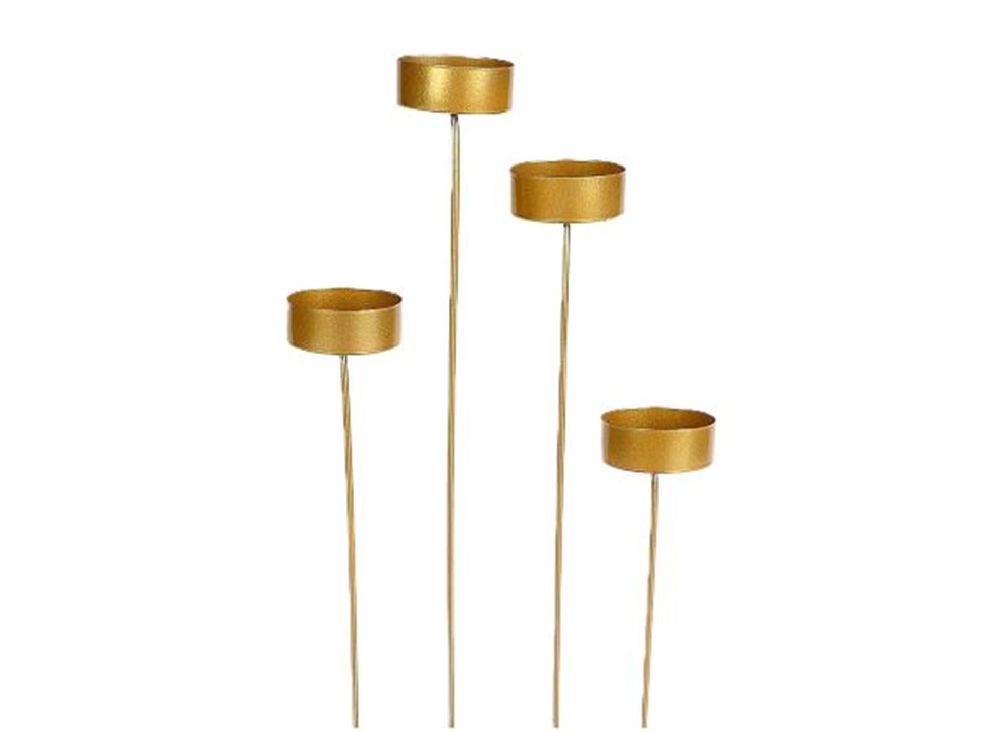 HBx natural living candle holder gold ø4.5 cm