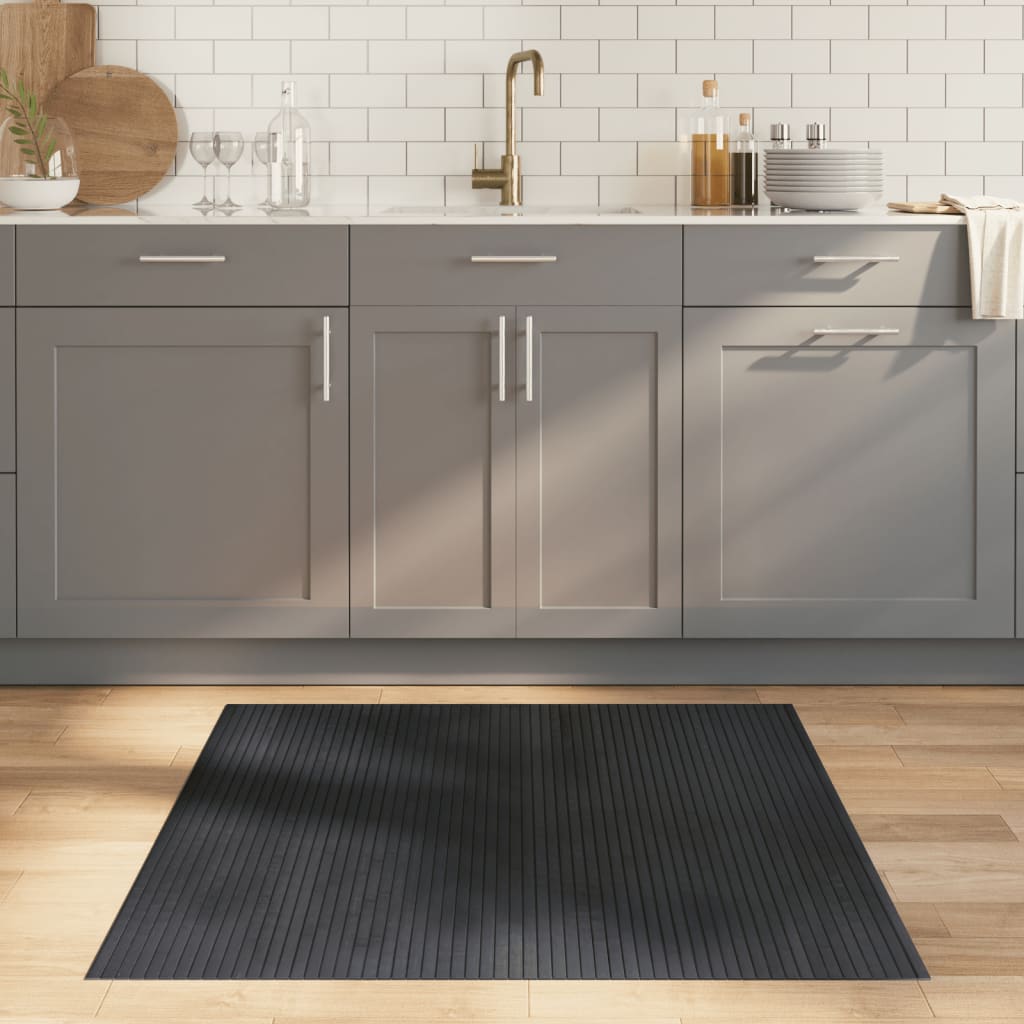 Vidaxx rectangular rug 100x100 cm bamboo gray