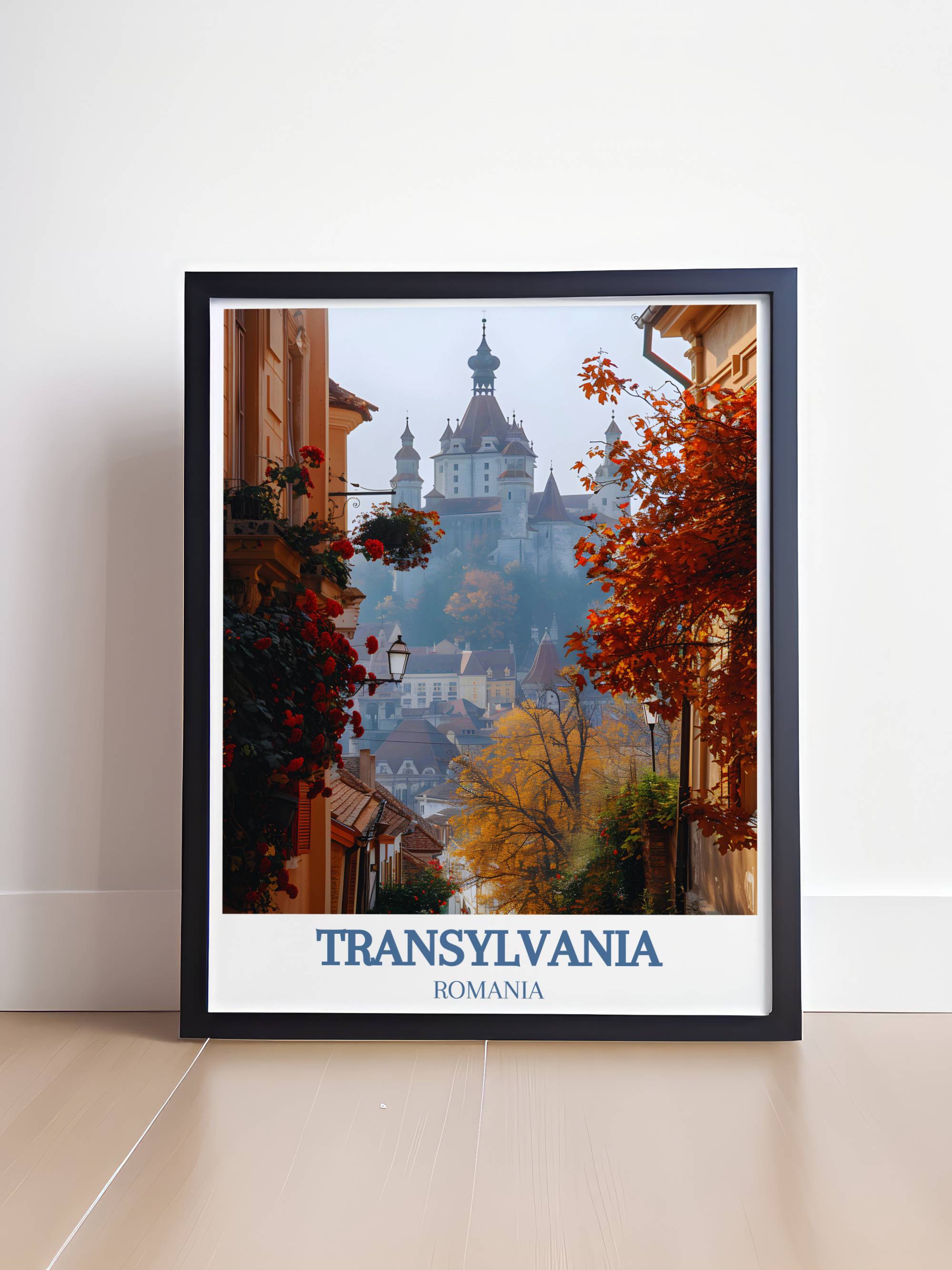 Transylvania Prints Sighișoara Citadel Wall Art Romania Modern Wall Decor