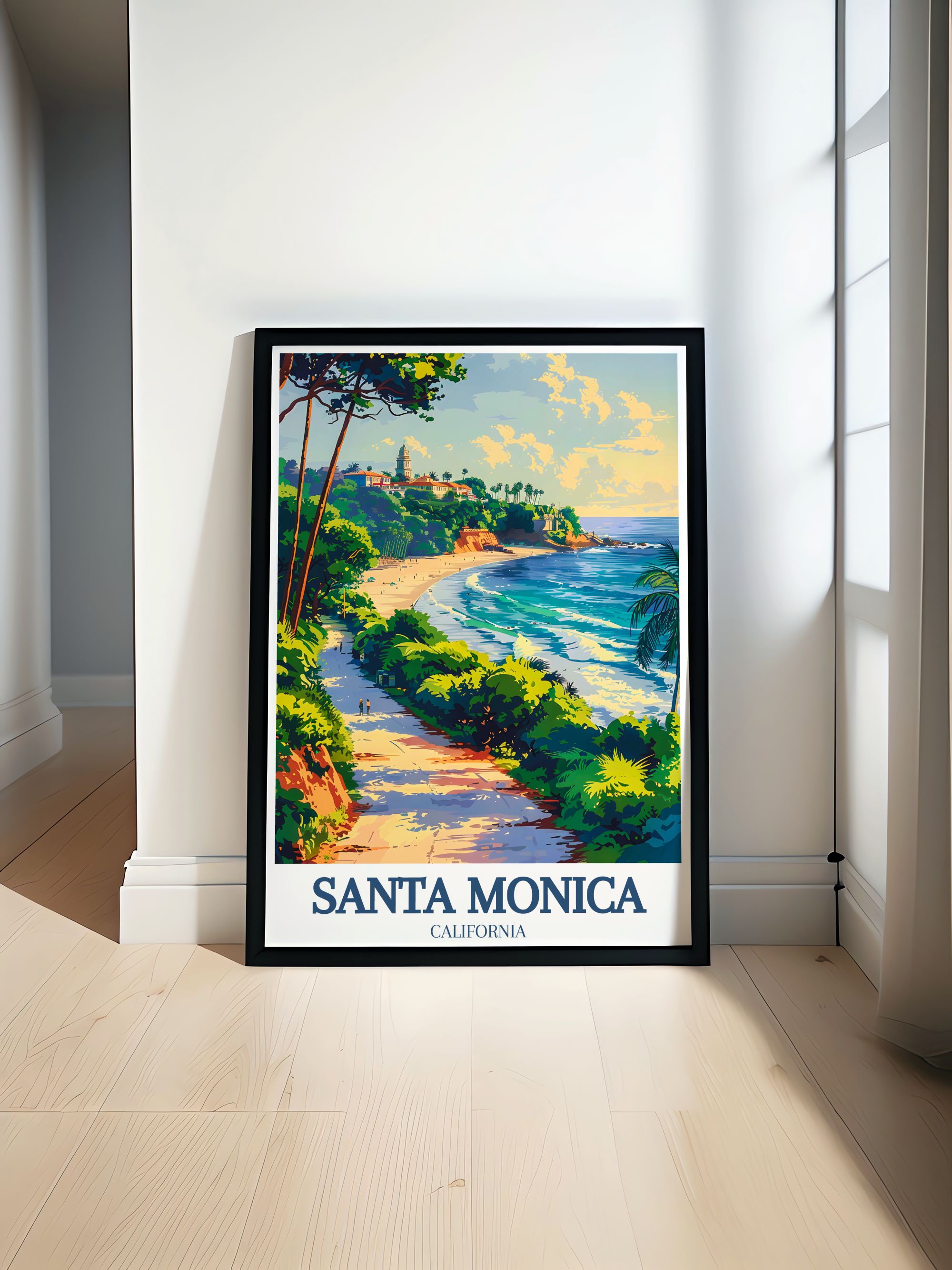 Santa Monica  Art Prints - Palisades Park Home Decor - Ocean Avenue  Wall Art