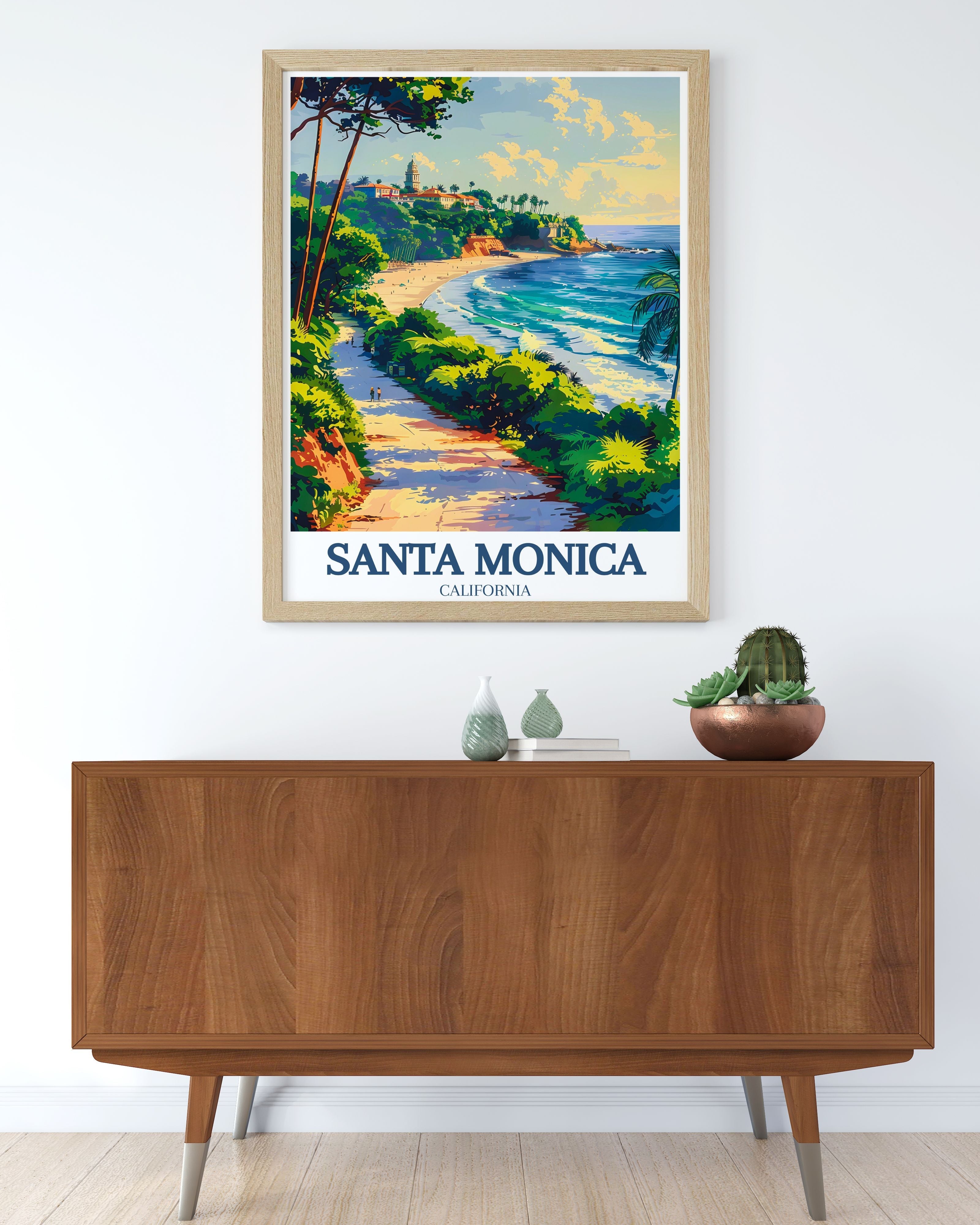 Santa Monica  Art Prints - Palisades Park Home Decor - Ocean Avenue  Wall Art