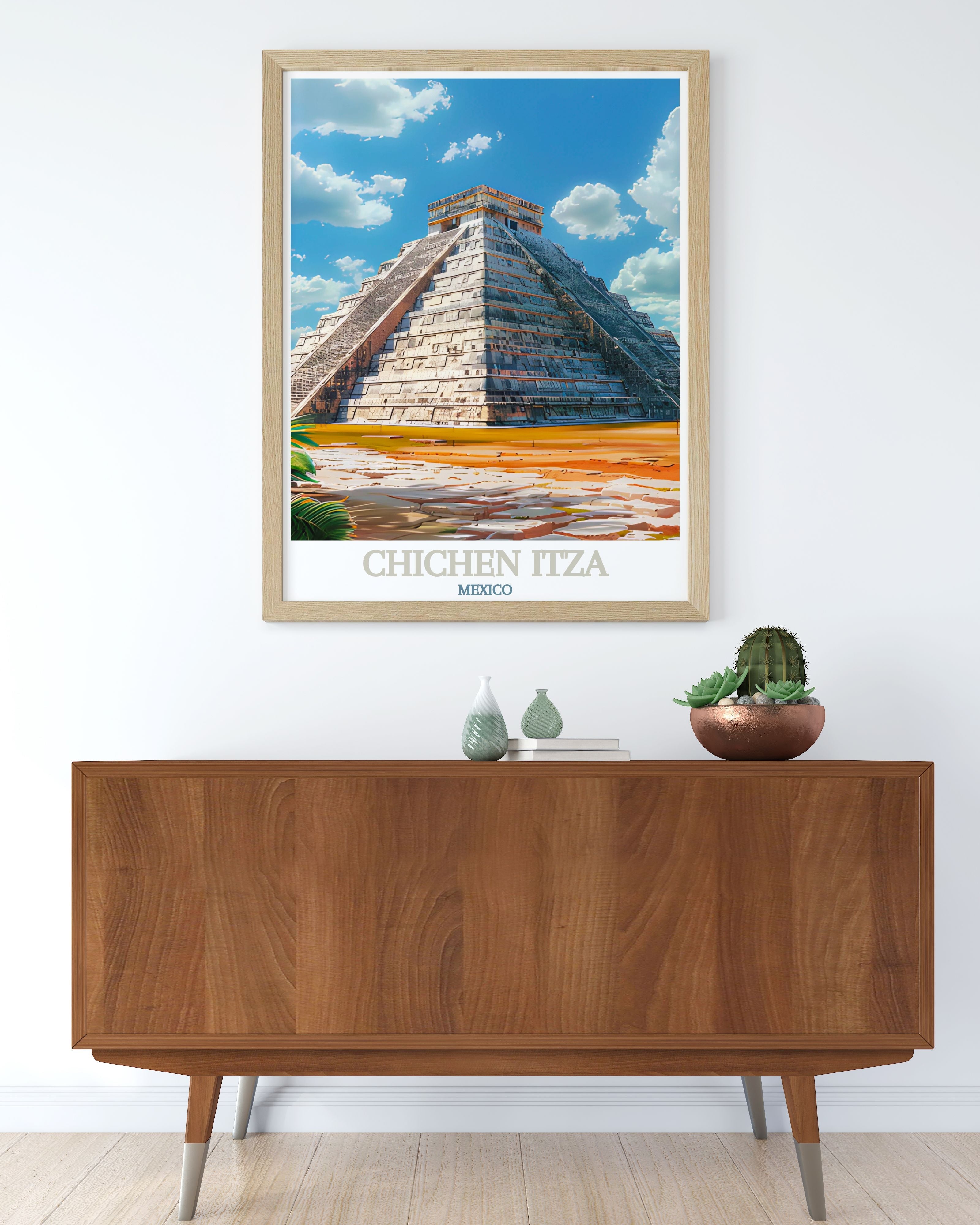 Chichen Itza  Art Prints - El Castillo Home Decor - Mexico Wall Decor