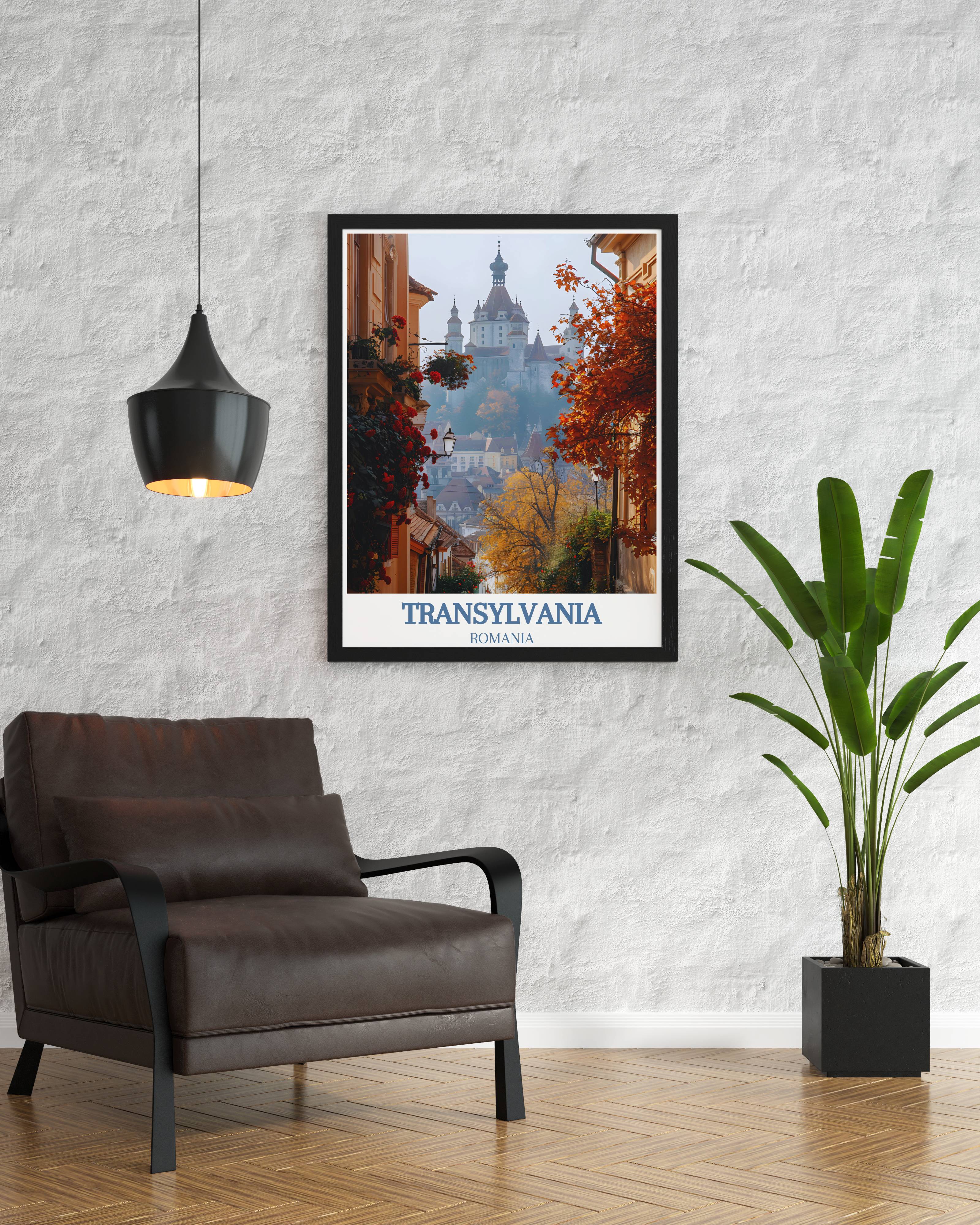 Transylvania Prints Sighișoara Citadel Wall Art Romania Modern Wall Decor