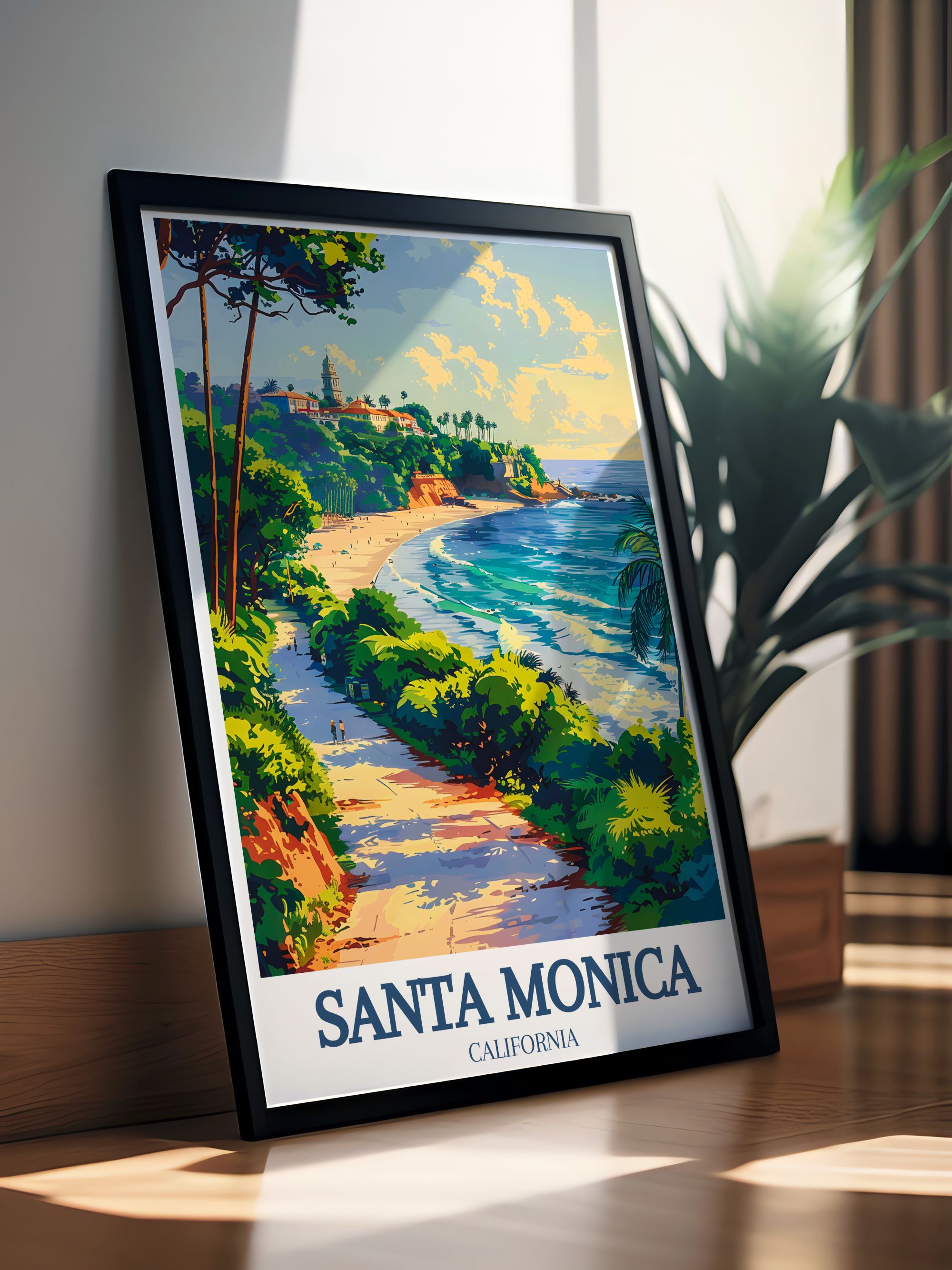 Santa Monica  Art Prints - Palisades Park Home Decor - Ocean Avenue  Wall Art