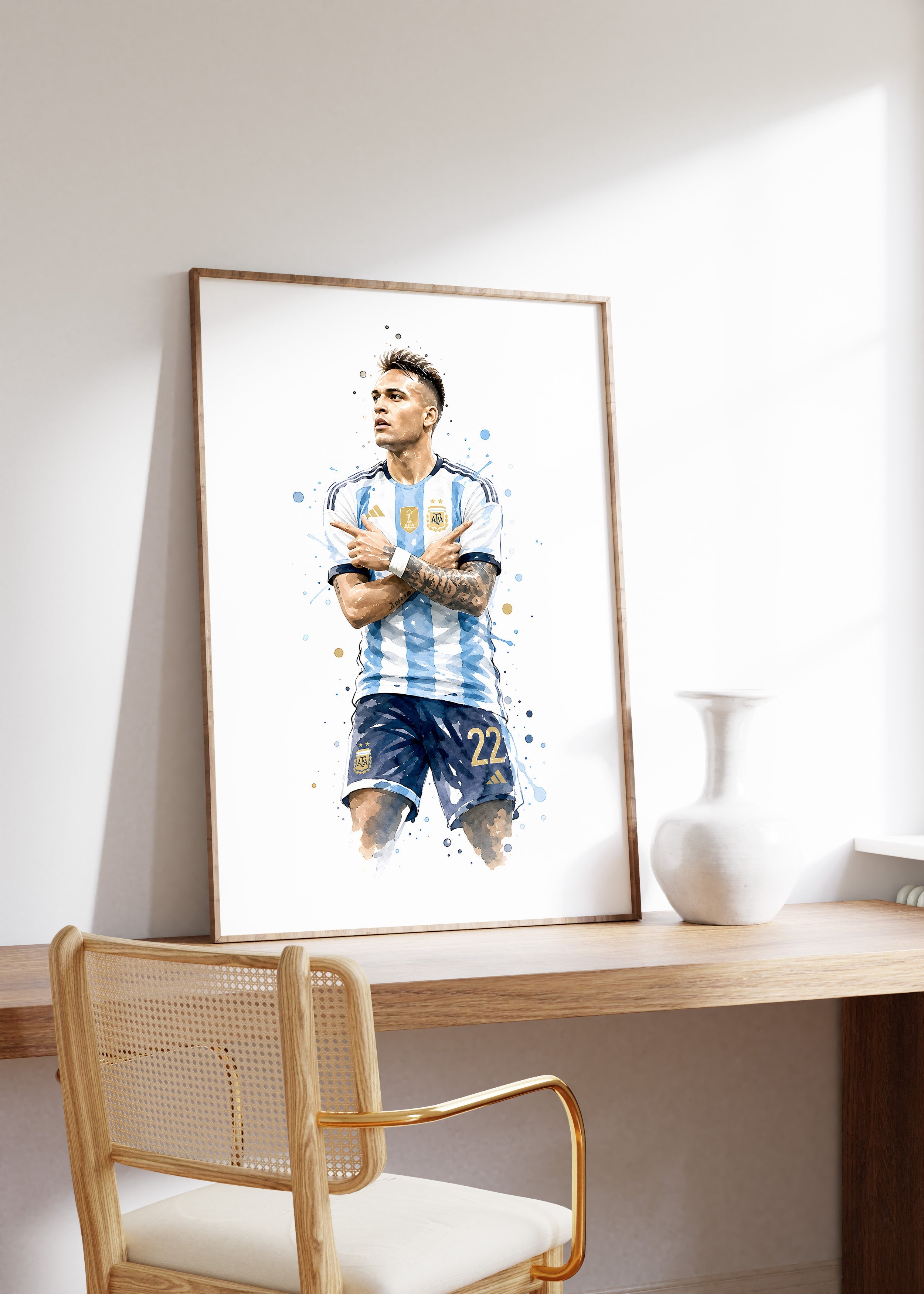 Argentinien Fußball Poster · Geschenkidee · Aquarell Sport Wandbild · Deko Print ohne Rahmen-2