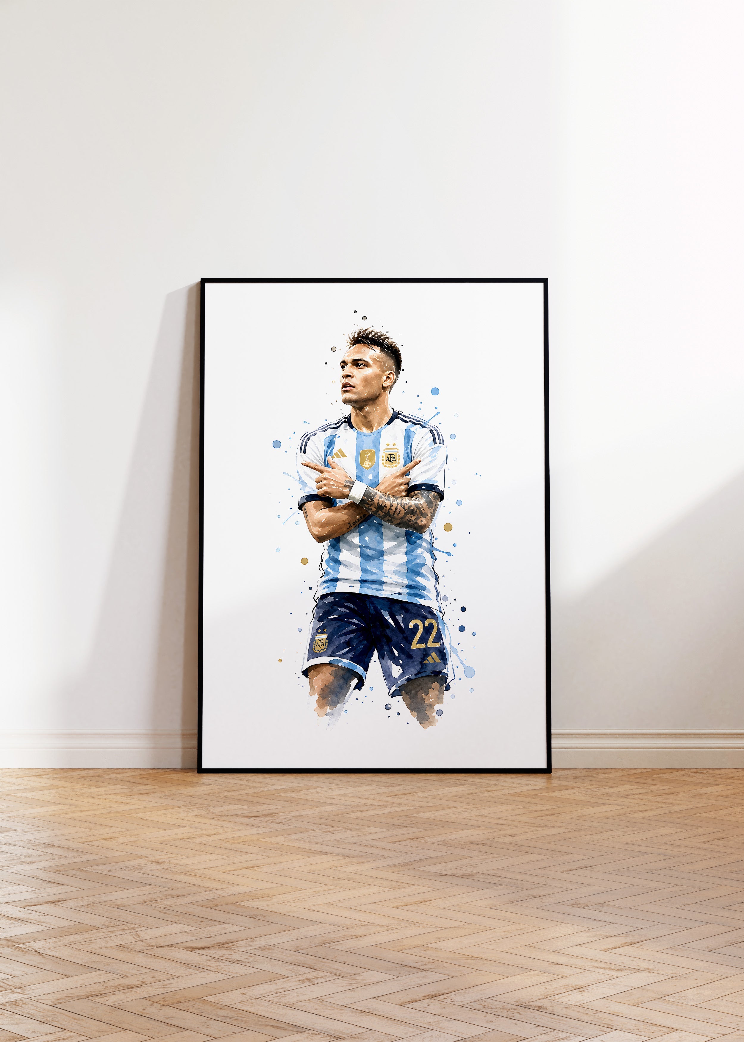 Argentinien Fußball Poster · Geschenkidee · Aquarell Sport Wandbild · Deko Print ohne Rahmen-3