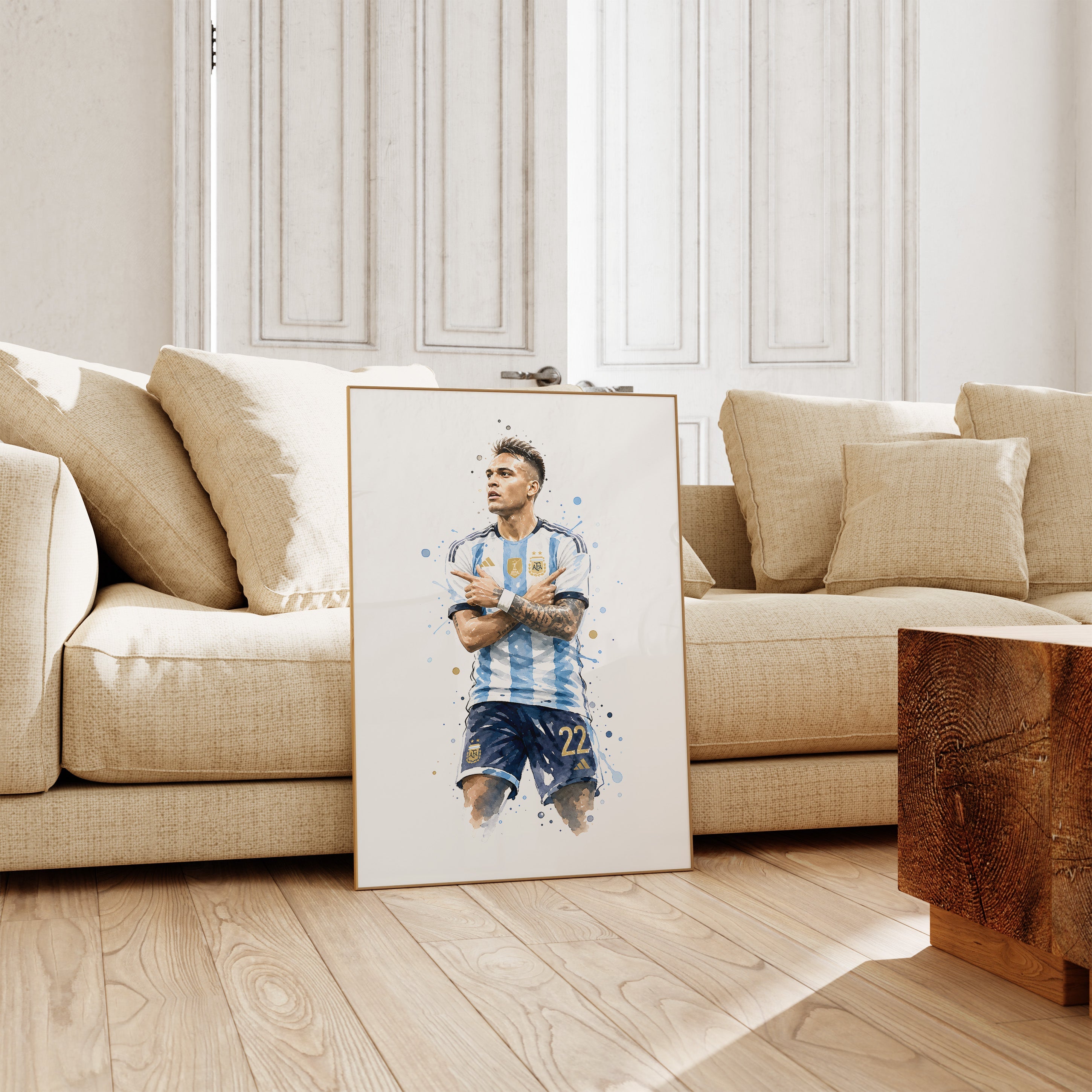 Argentinien Fußball Poster · Geschenkidee · Aquarell Sport Wandbild · Deko Print ohne Rahmen-4