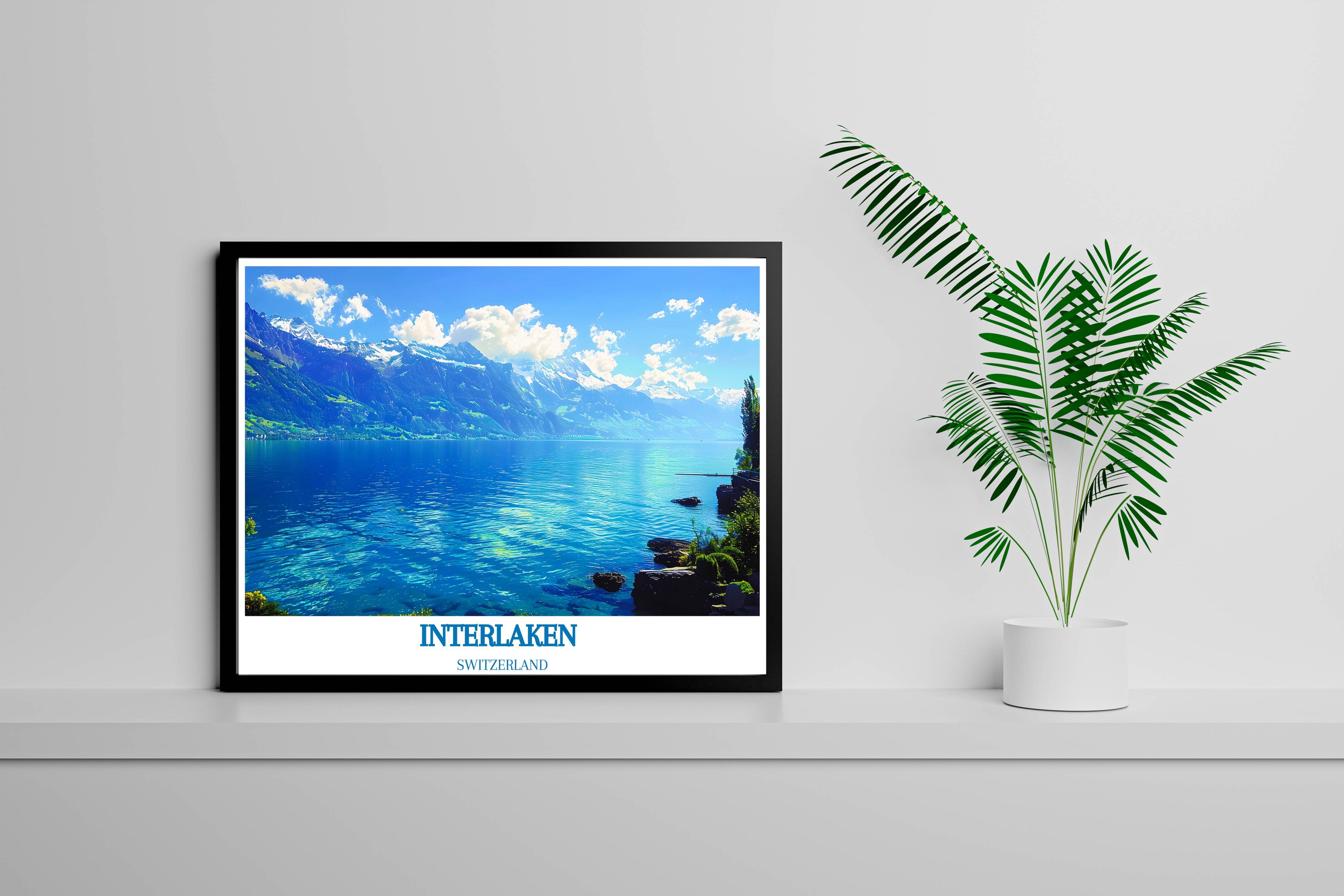 Interlaken Art Collection - Lake Thun Wall Decor - Custom Swiss Prints