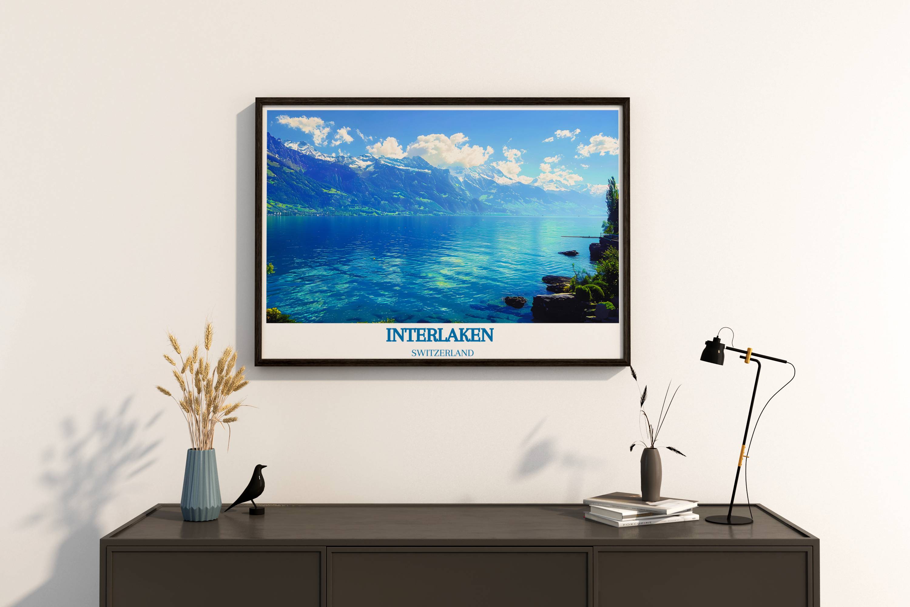 Interlaken Art Collection - Lake Thun Wall Decor - Custom Swiss Prints