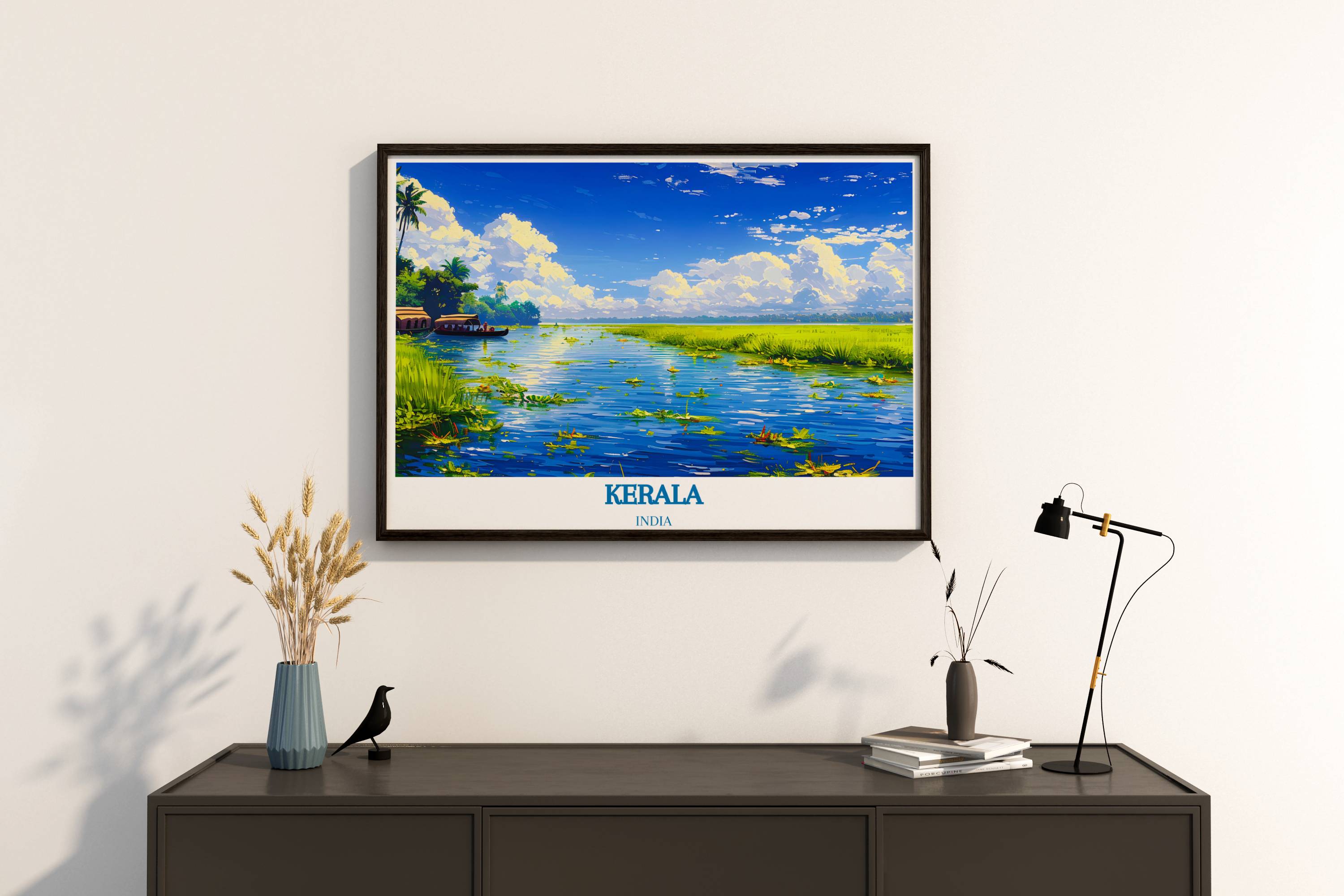 Kerala Backwaters Art - Alleppey Backwaters Wall Decor - Kerala India Prints