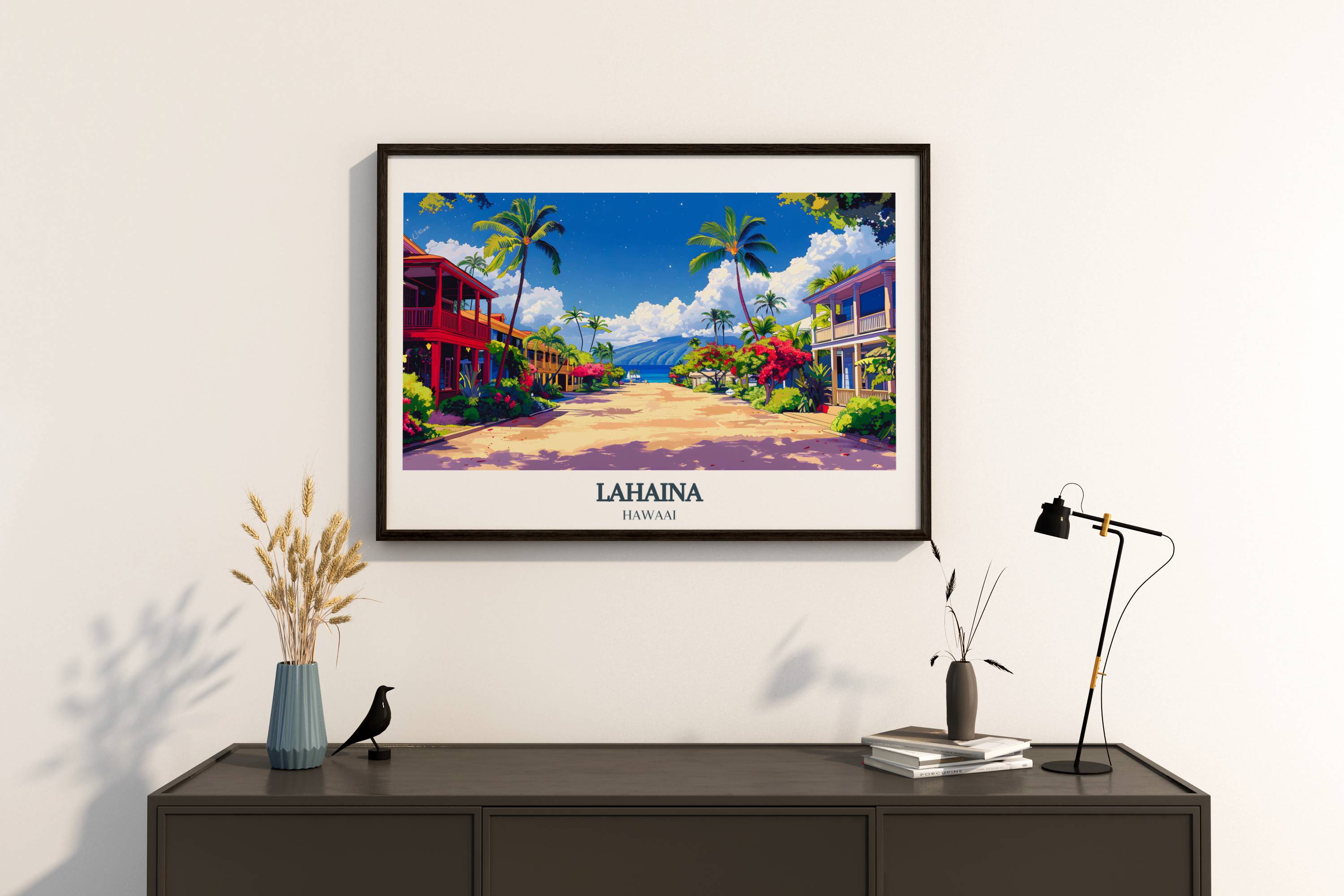 Lahaina Wall Decor - Front Street Art - Hawaiian Landscape Prints