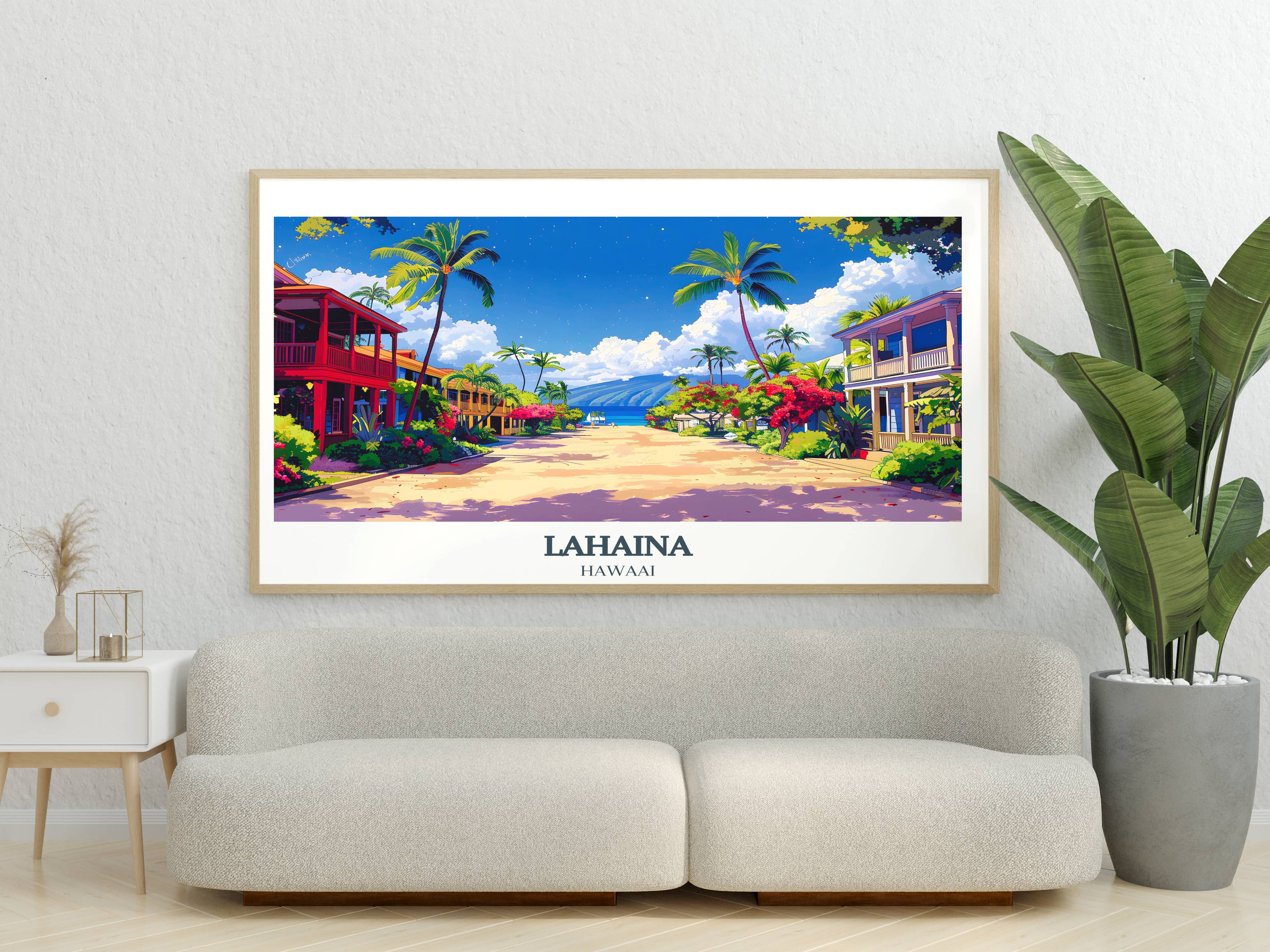 Lahaina Wall Decor - Front Street Art - Hawaiian Landscape Prints
