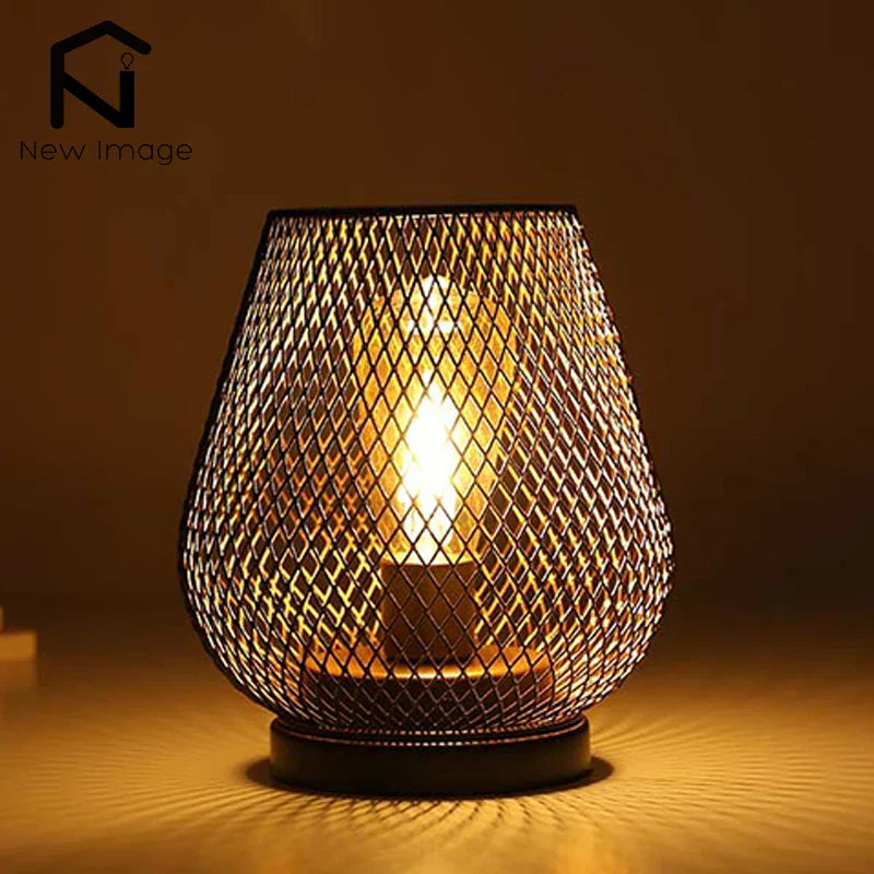 Cordless Metal Candle Holder: Nordic Elegance for Home Decor