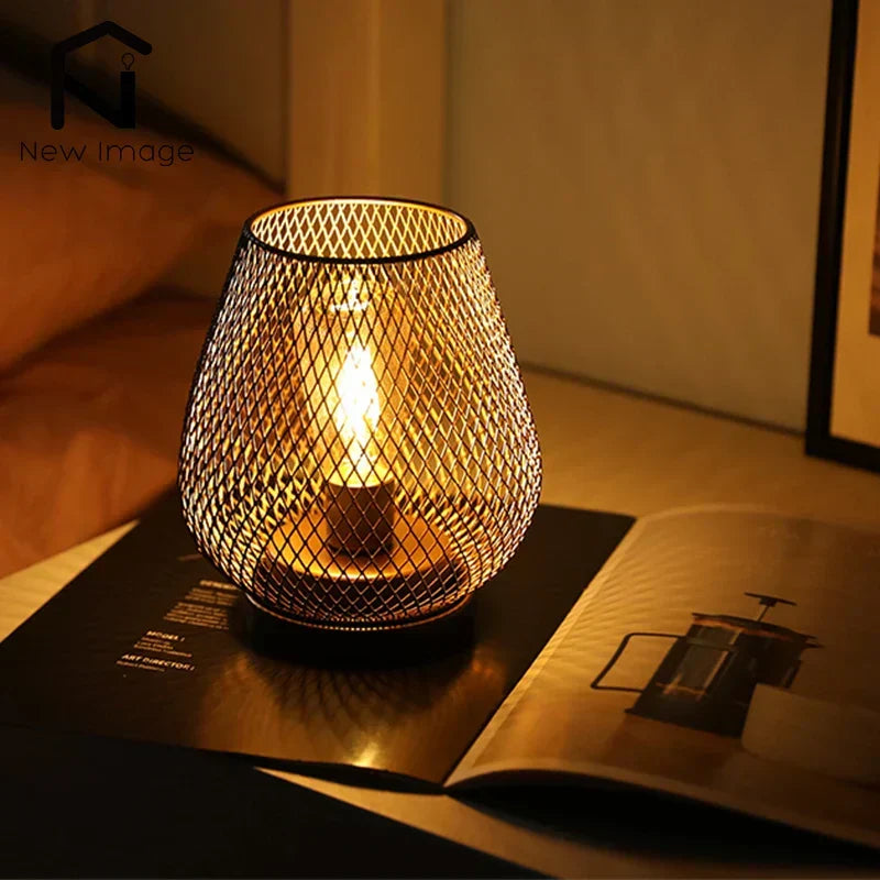 Cordless Metal Candle Holder: Nordic Elegance for Home Decor