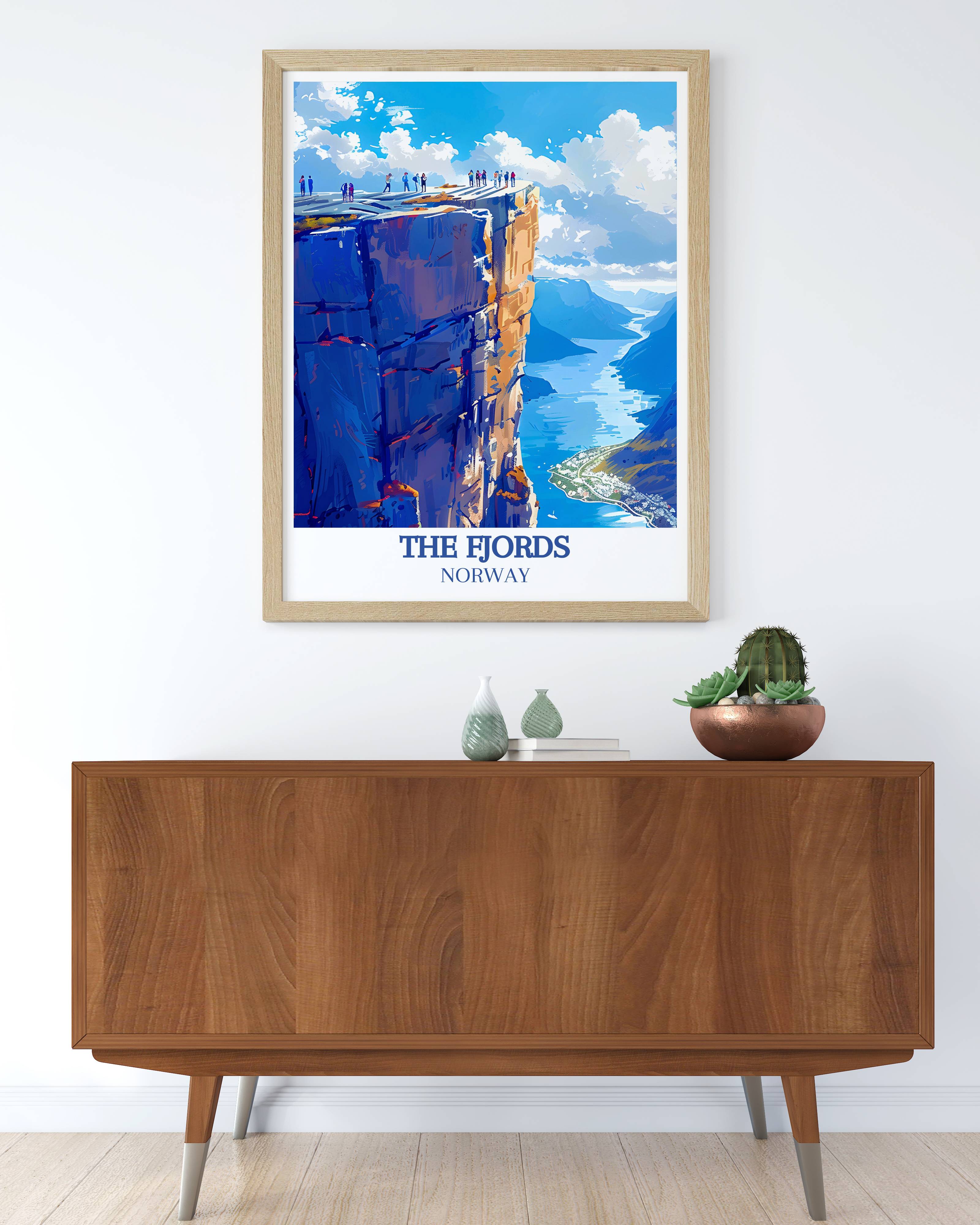 The Fjords Modern Wall Decor Preikestolen Wall Art Norway Prints And Posters