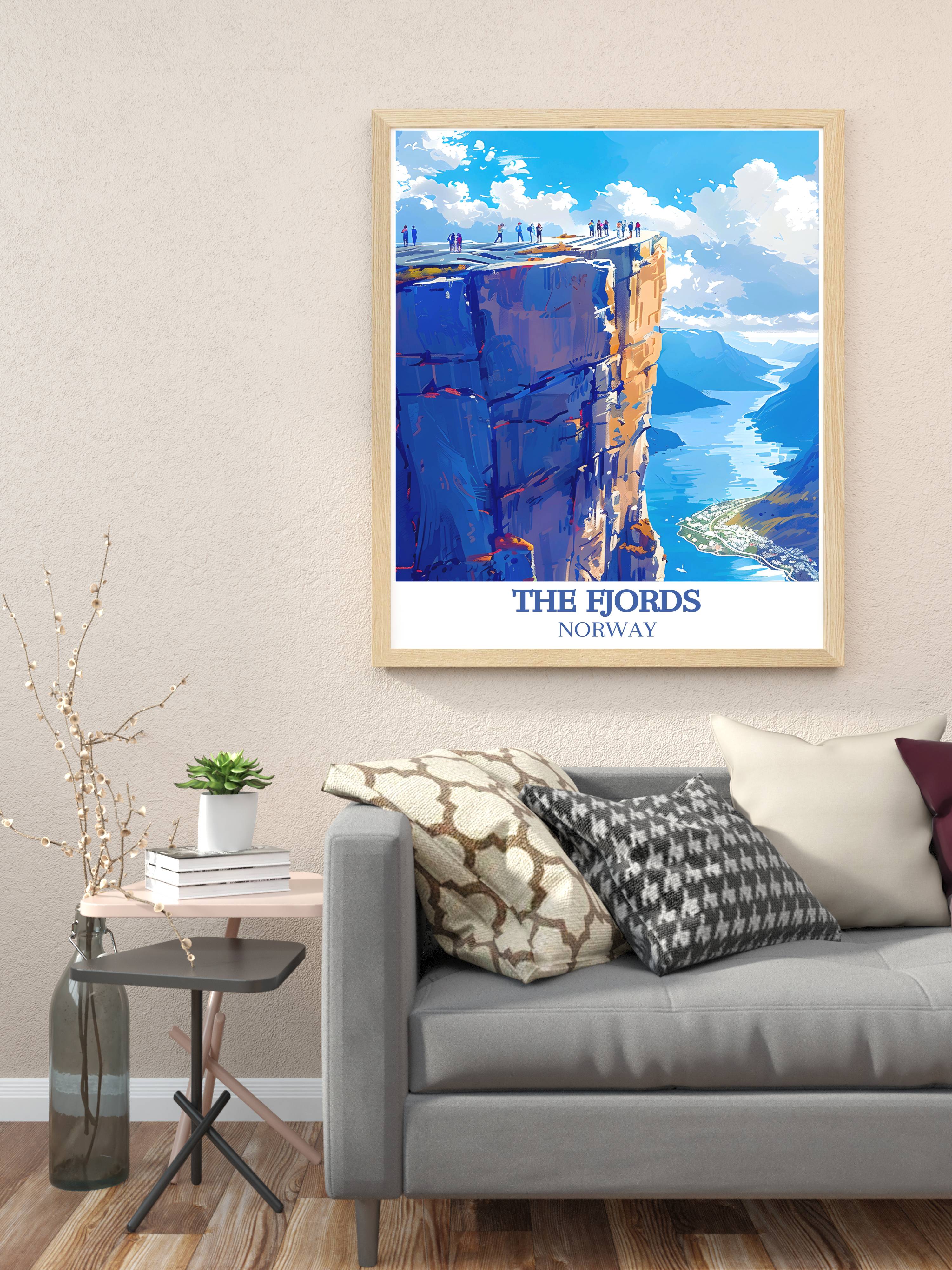 The Fjords Modern Wall Decor Preikestolen Wall Art Norway Prints And Posters