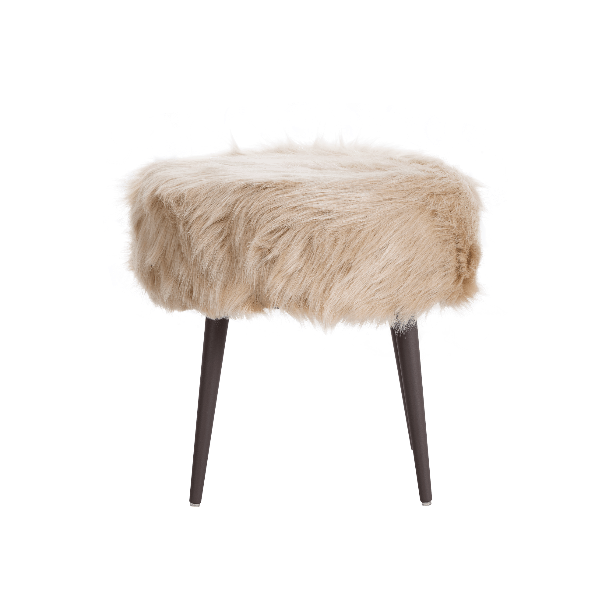 Puffsitzhocker Andes – Gepolsterter Sitzhocker in Schwarz & Beige