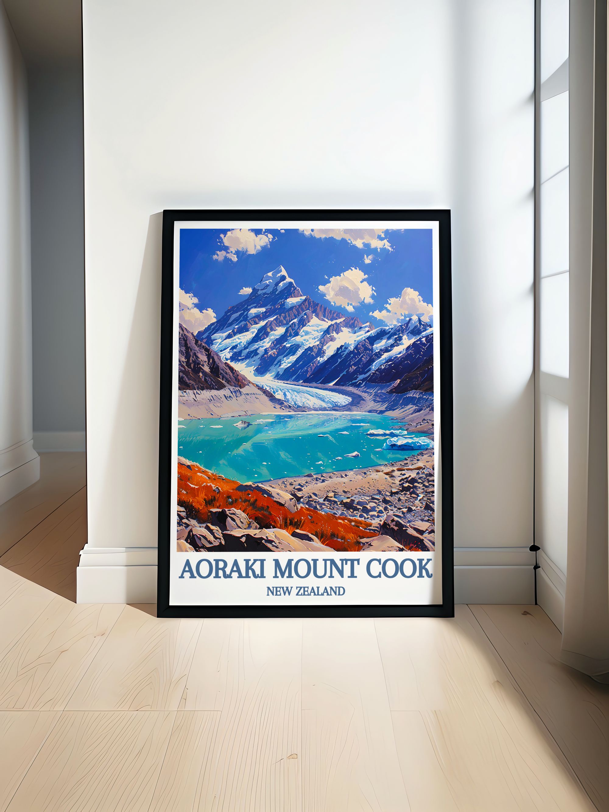 Aoraki Mount Cook Wall Decor Lake Pukaki Wall Art New Zealand Prints