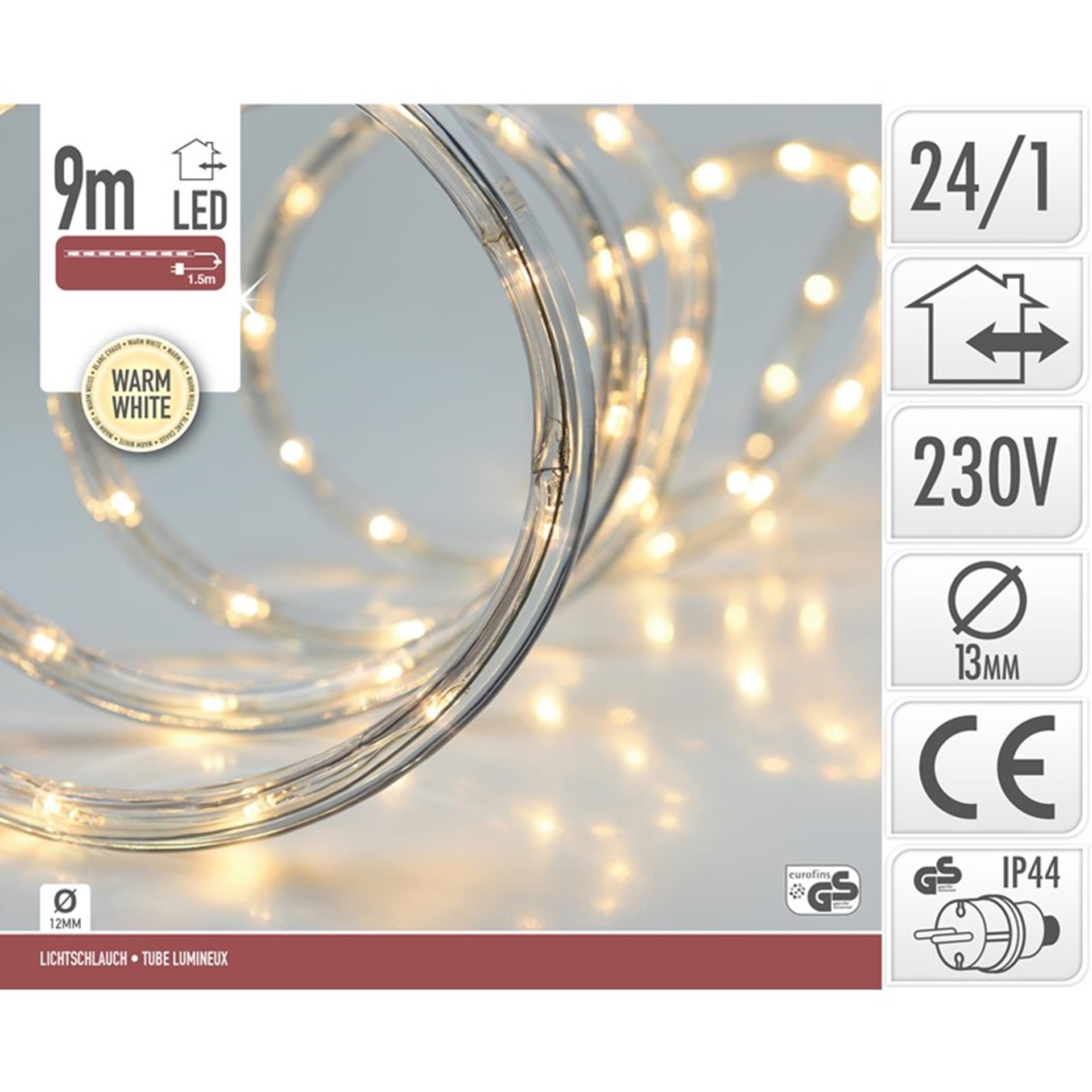 Home styling rope light LED dia1.3x9 meters warm white for outdoor use-0