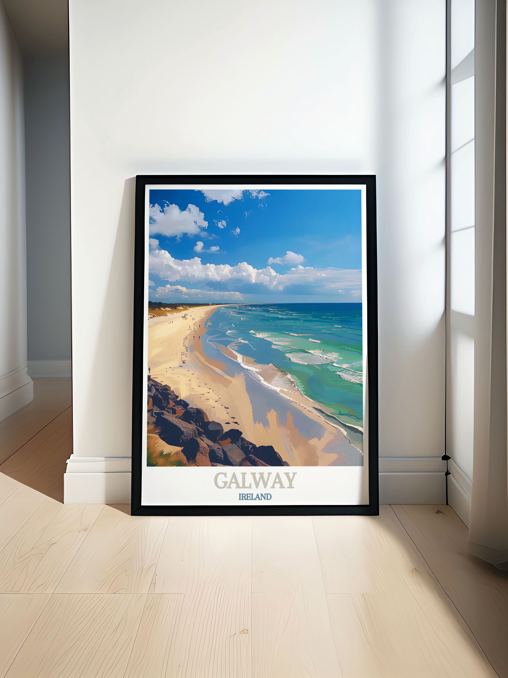 Galway Modern Wall Decor Silverstrand Beach Canvas Art Ireland Art Prints