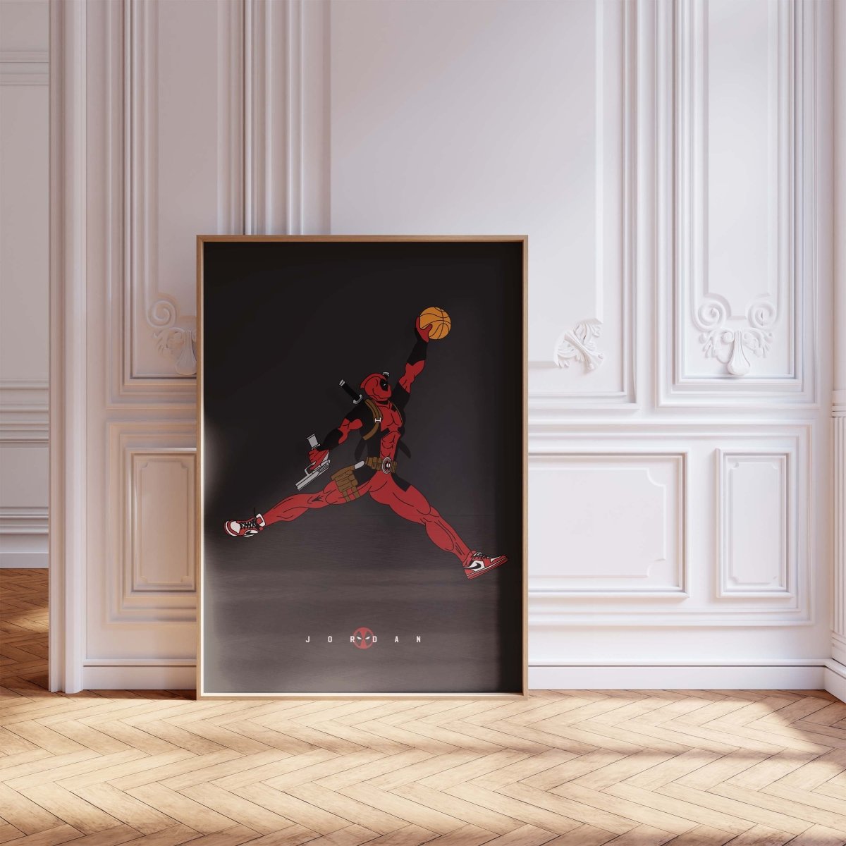Basketball Superheld Illustration · Pop Art Comic Stil · Moderne Film Charakter Grafik · Print ohne Rahmen-3