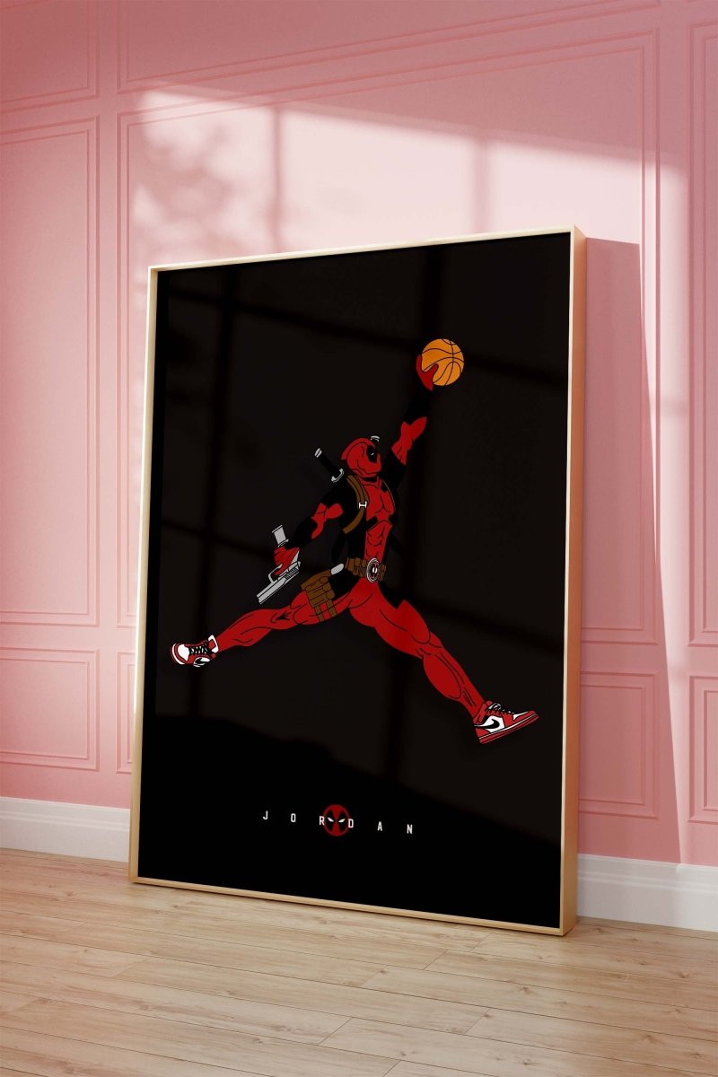 Basketball Superheld Illustration · Pop Art Comic Stil · Moderne Film Charakter Grafik · Print ohne Rahmen-2