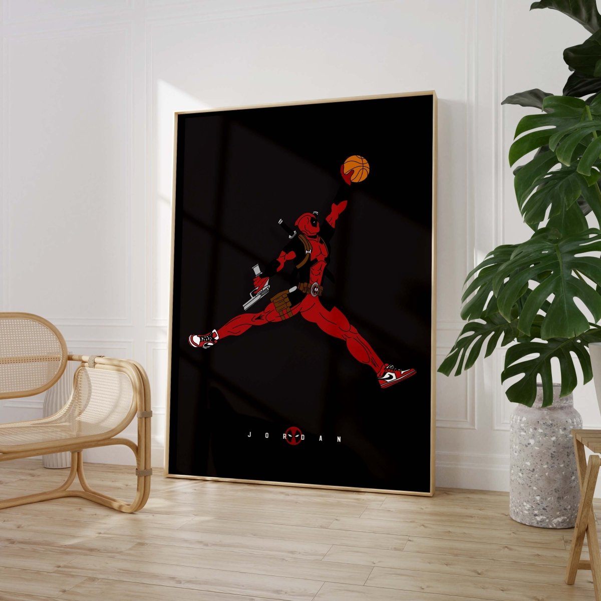 Basketball Superheld Illustration · Pop Art Comic Stil · Moderne Film Charakter Grafik · Print ohne Rahmen-1