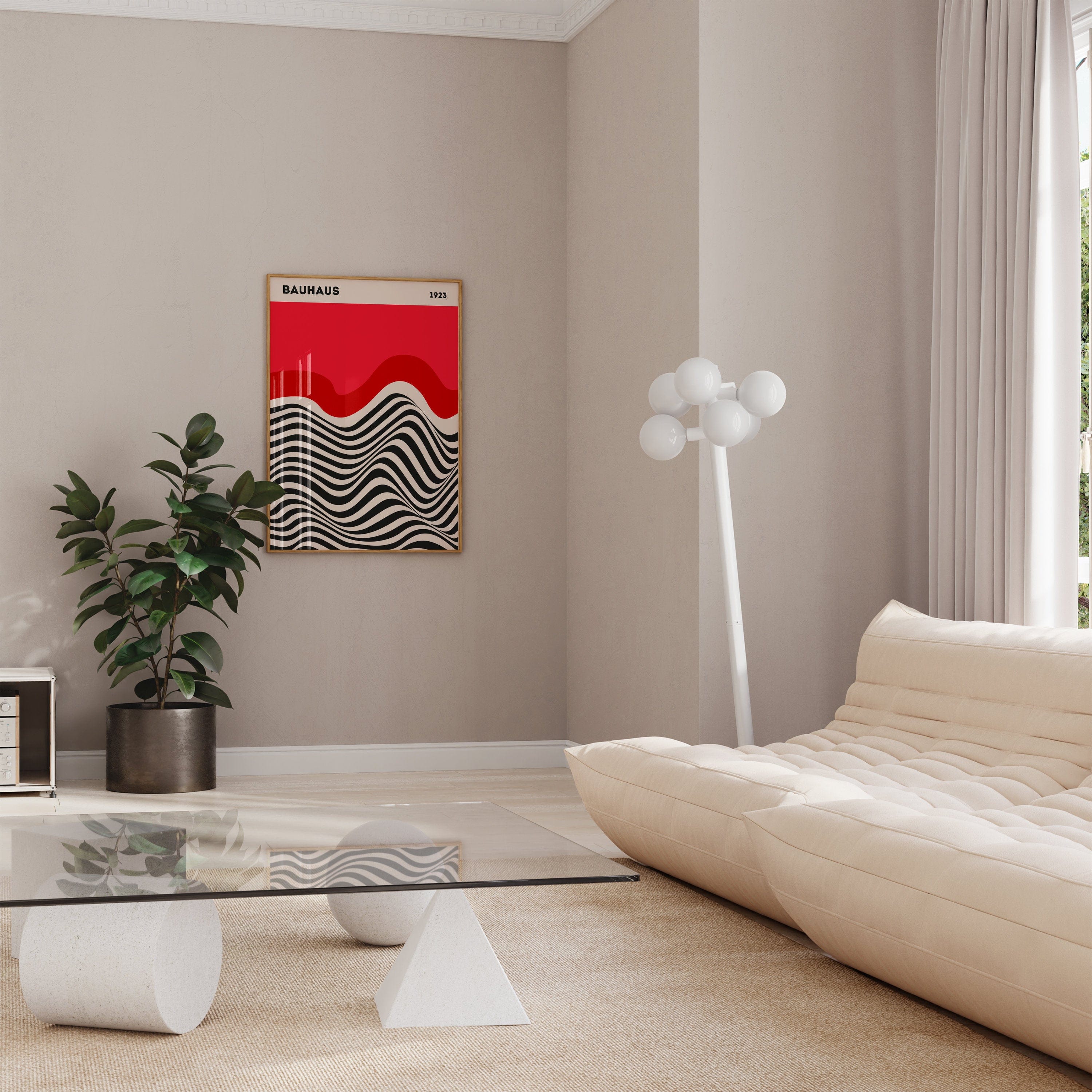 Bauhaus Ausstellung Poster · Geschenkidee · Bauhaus Design · Bauhaus Wandkunst · Wand Deko · Deko Print ohne Rahmen-1