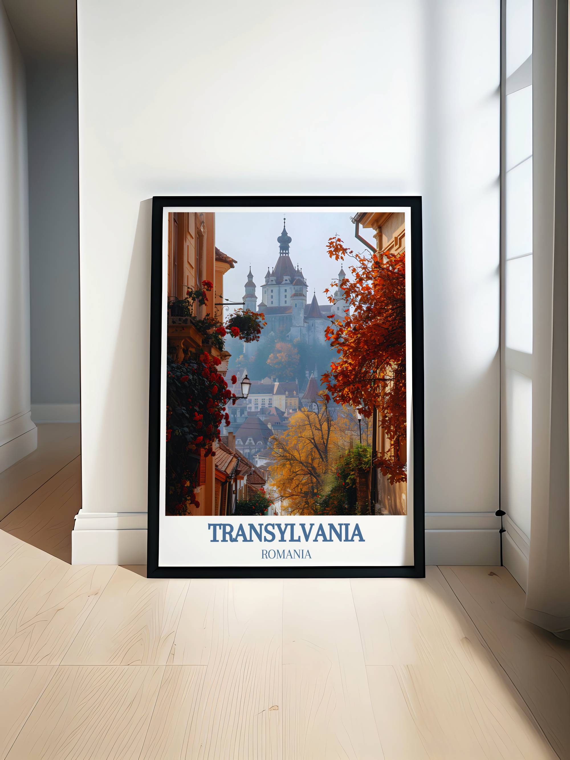Transylvania Prints Sighișoara Citadel Wall Art Romania Modern Wall Decor