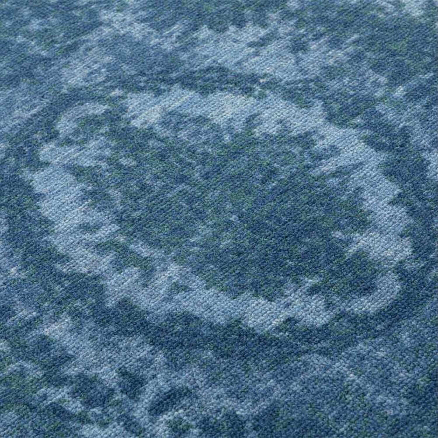 Yazdan - Handcrafted Rug/Carpet | Pure New Zealand Wool | Hand Tufted | High Pile | High Density | Yarn Dyed | Blue