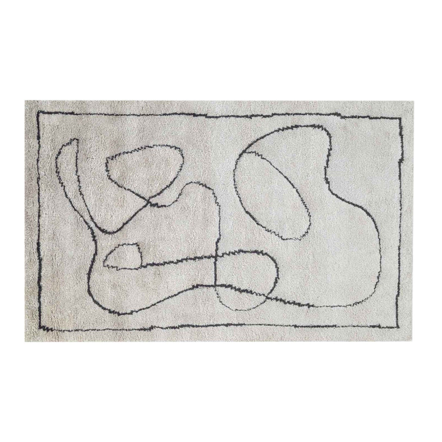 Black and White - Handcrafted Rug/Carpet | Pure New Zealand Wool | Hand Tufted | High Pile | High Density | Yarn Dyed