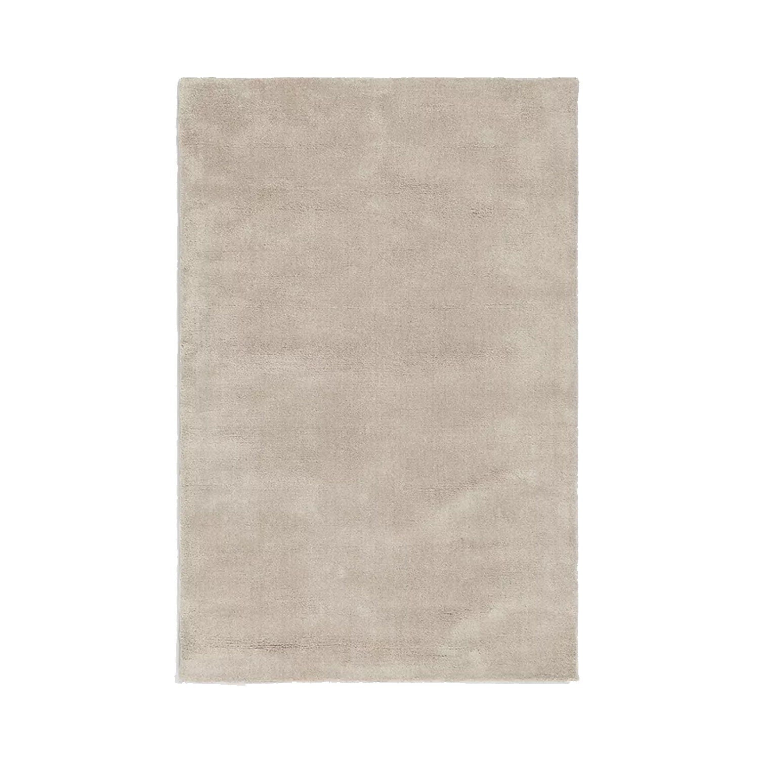 Beige | Solid Color - Handcrafted Rug/Carpet | Pure New Zealand Wool | Hand Tufted | High Pile | High Density | Yarn Dyed